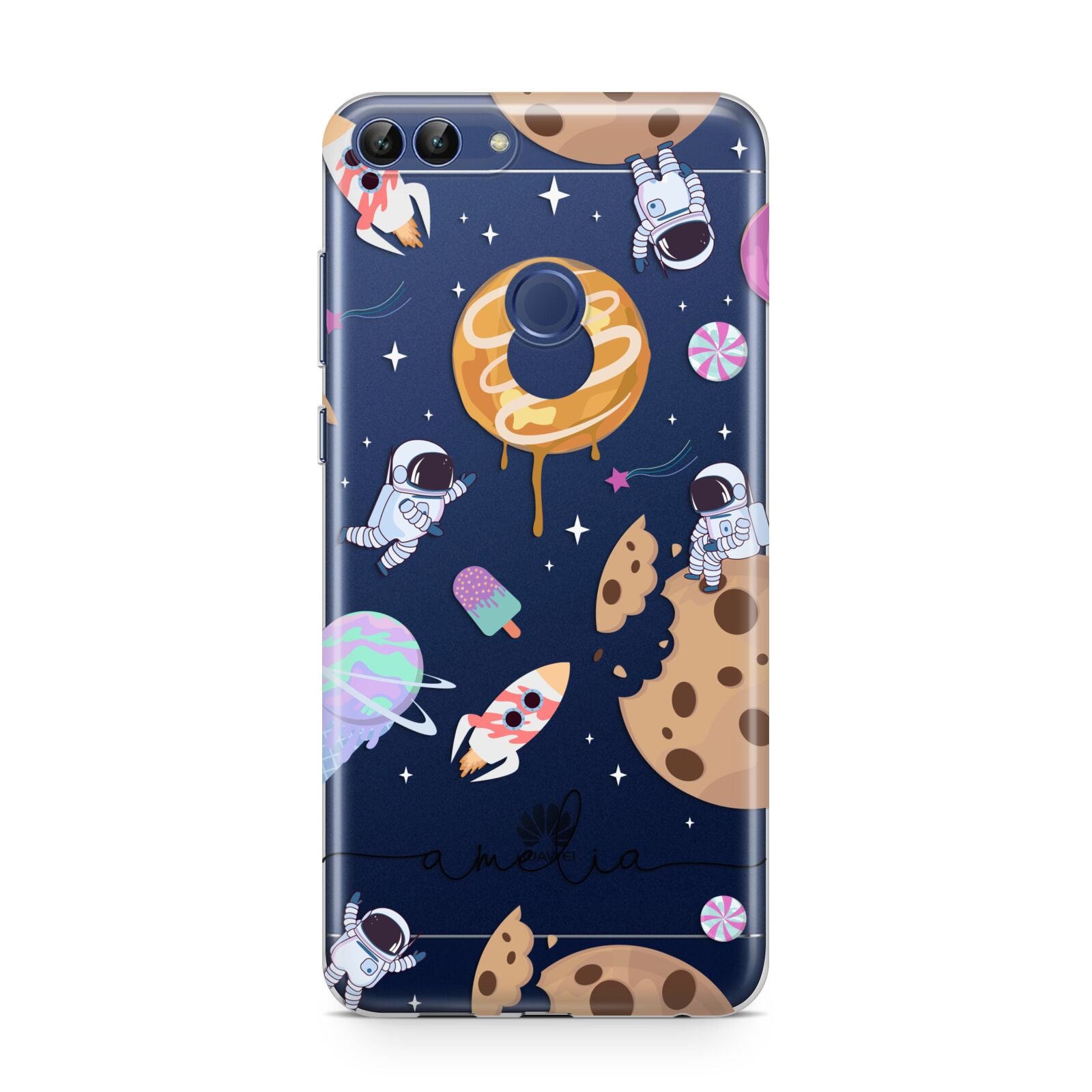 Candyland Galaxy Clear Personalised Huawei P Smart Case