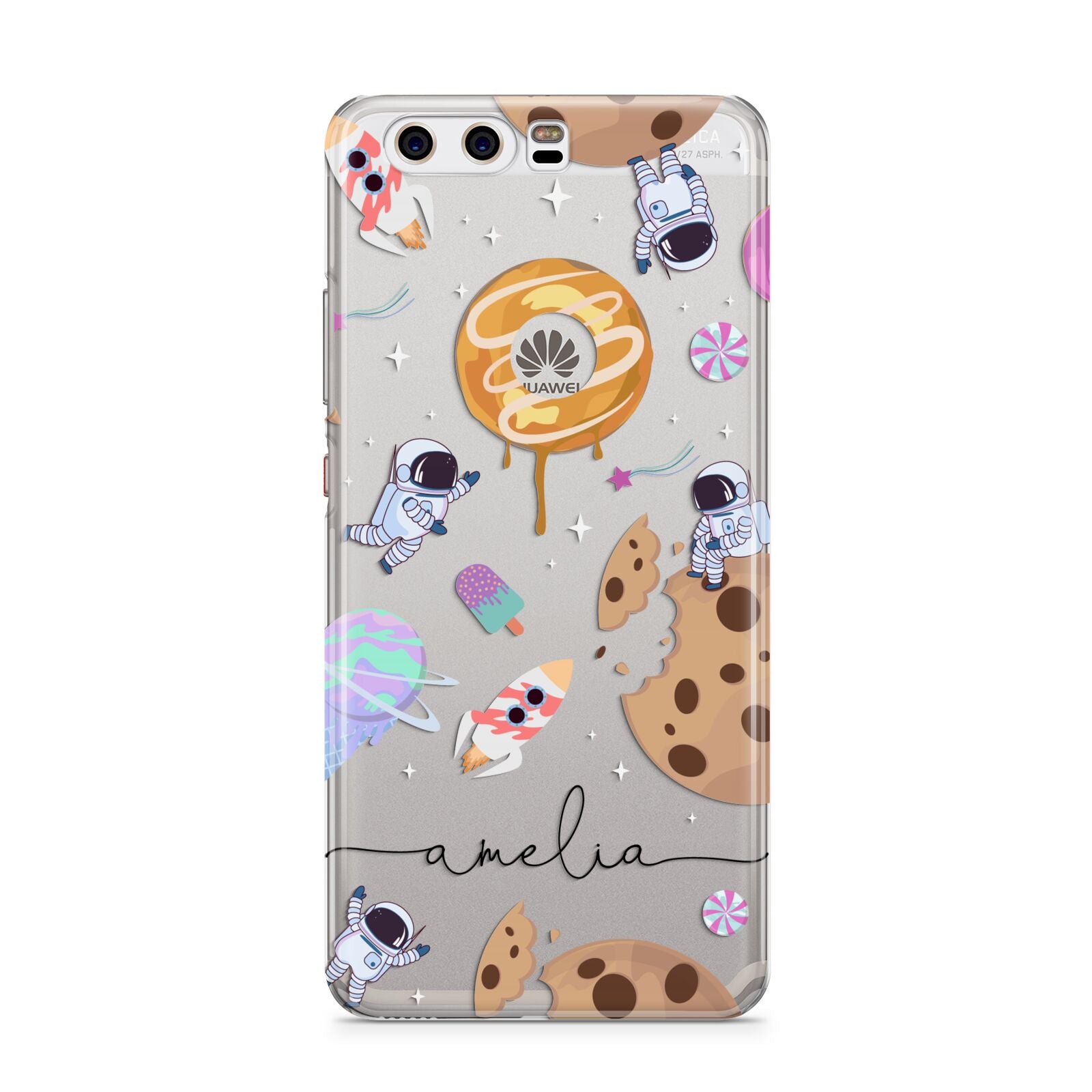 Candyland Galaxy Clear Personalised Huawei P10 Phone Case