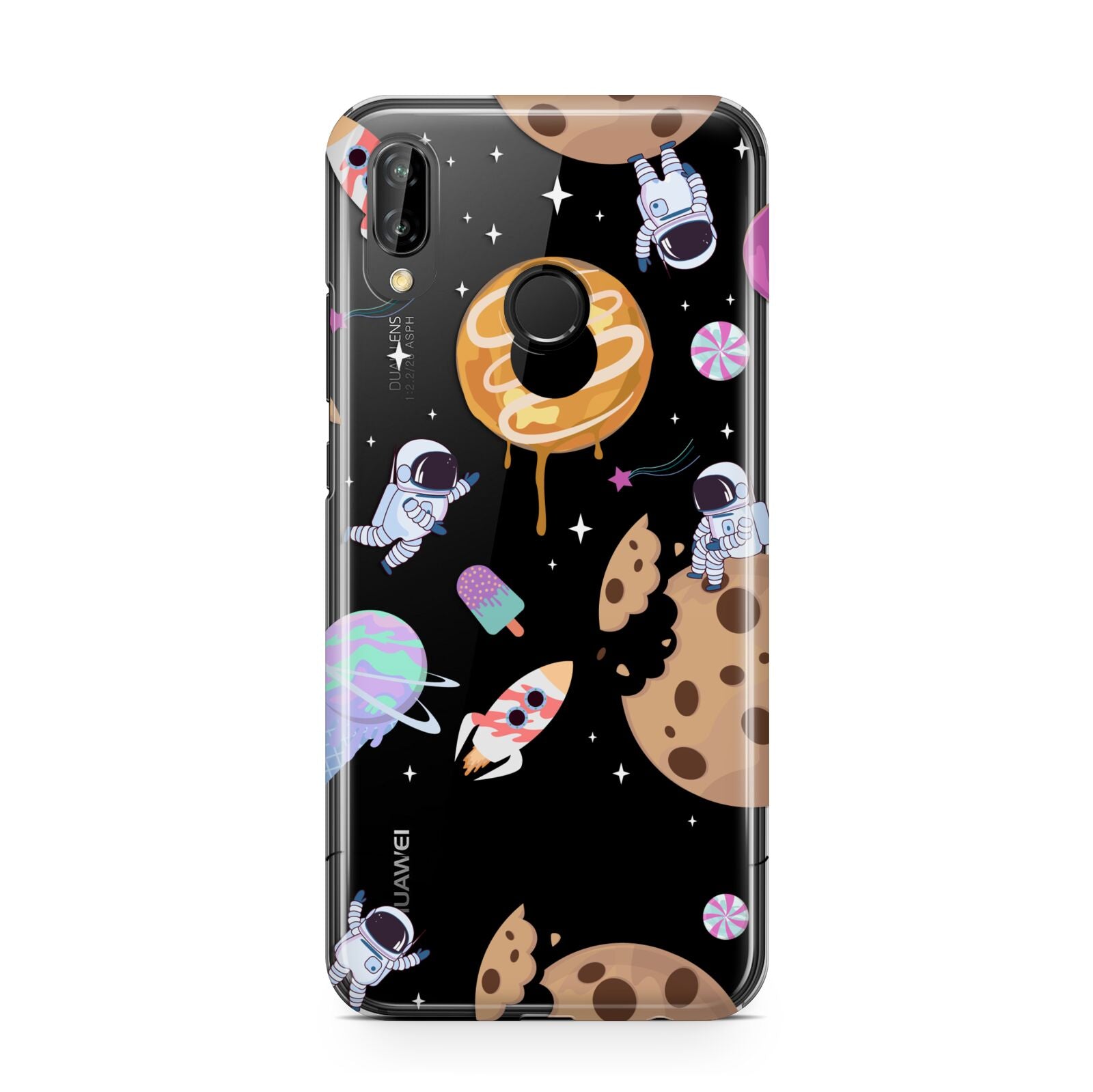 Candyland Galaxy Clear Personalised Huawei P20 Lite Phone Case