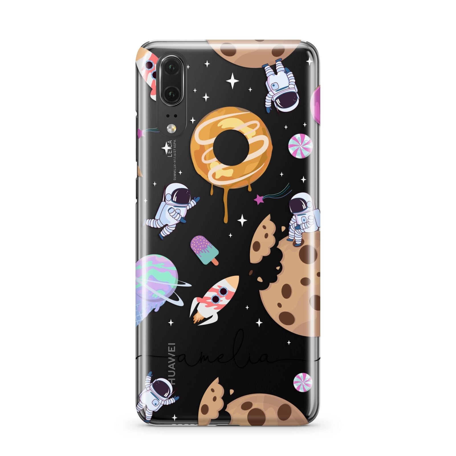 Candyland Galaxy Clear Personalised Huawei P20 Phone Case