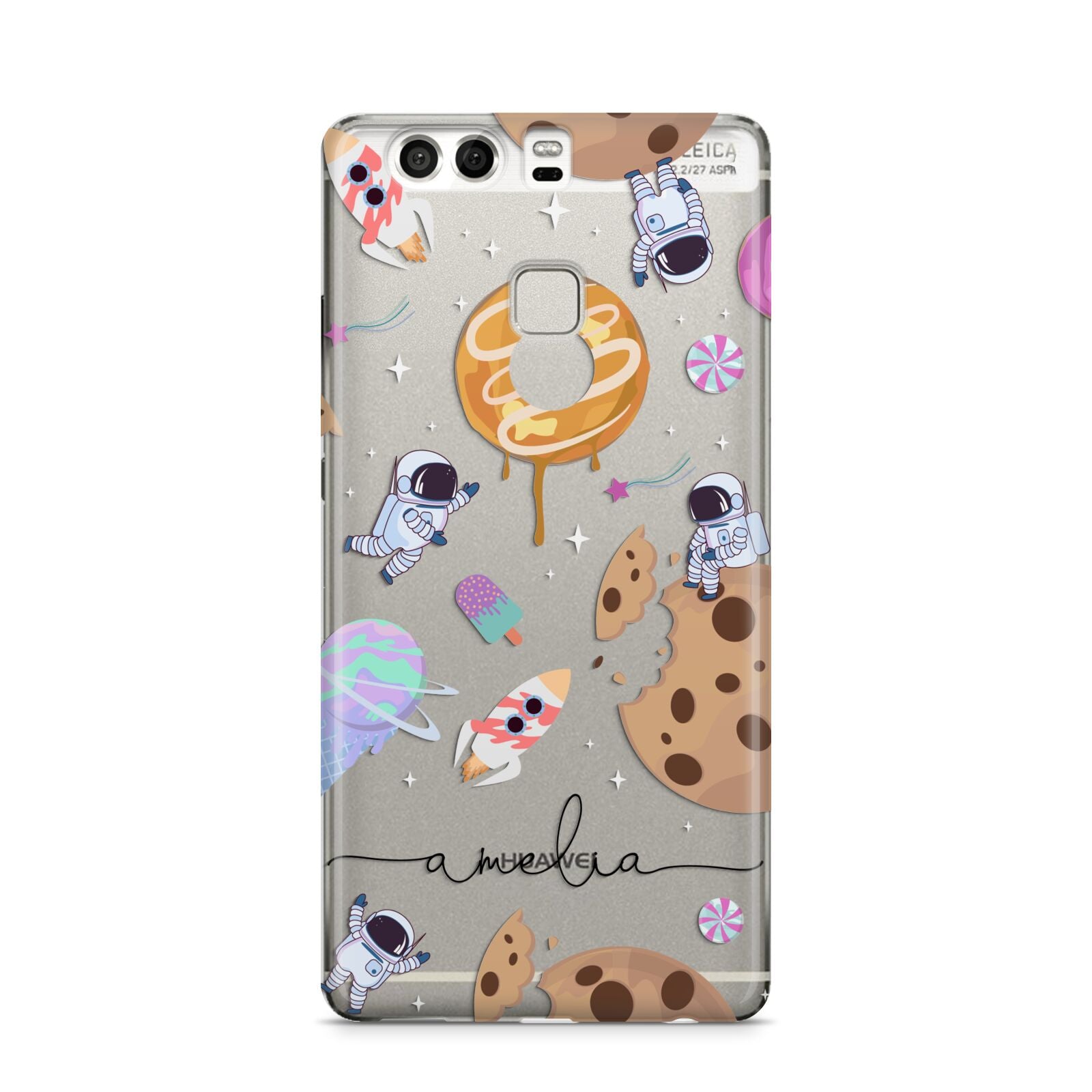 Candyland Galaxy Clear Personalised Huawei P9 Case