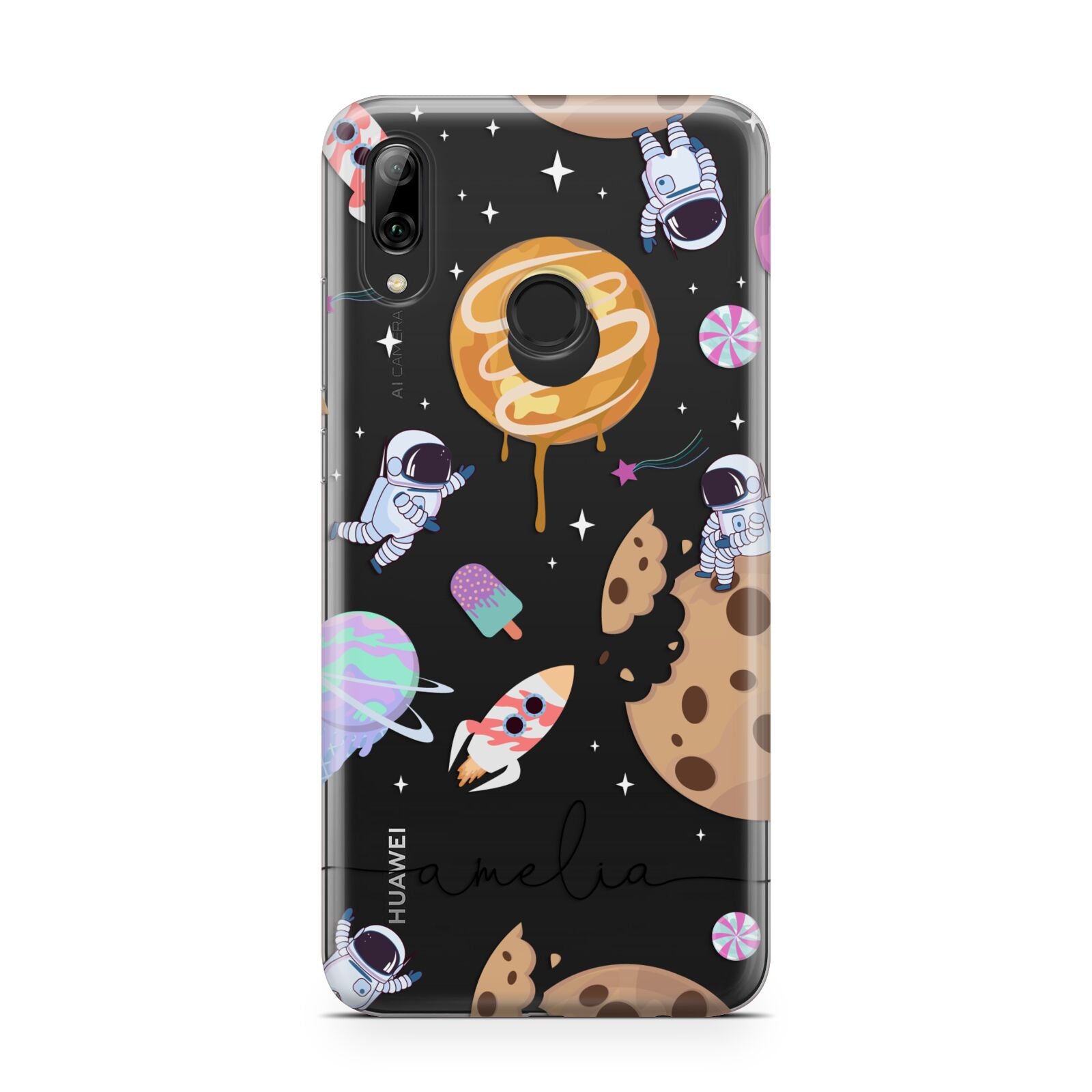 Candyland Galaxy Clear Personalised Huawei Y7 2019