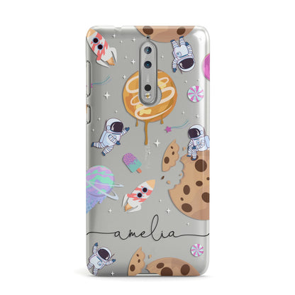 Candyland Galaxy Clear Personalised Nokia Case