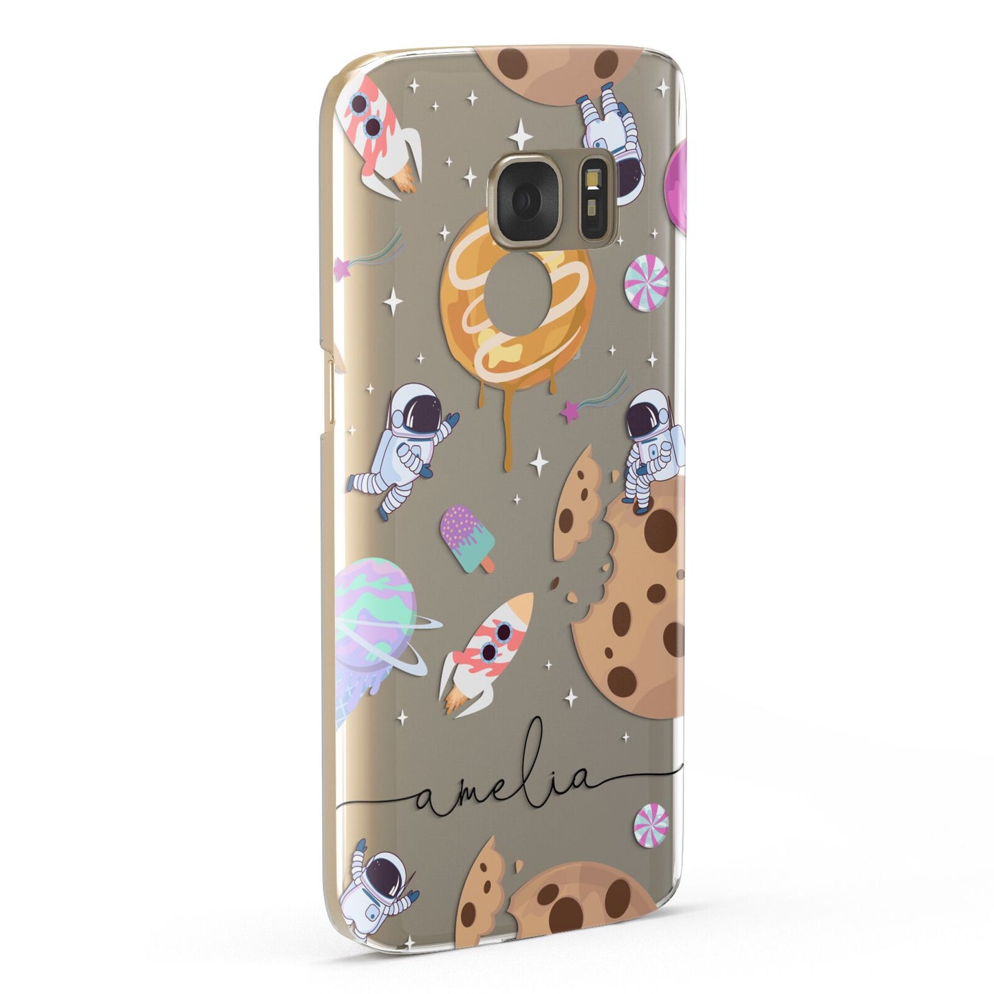 Candyland Galaxy Clear Personalised Samsung Galaxy Case Fourty Five Degrees