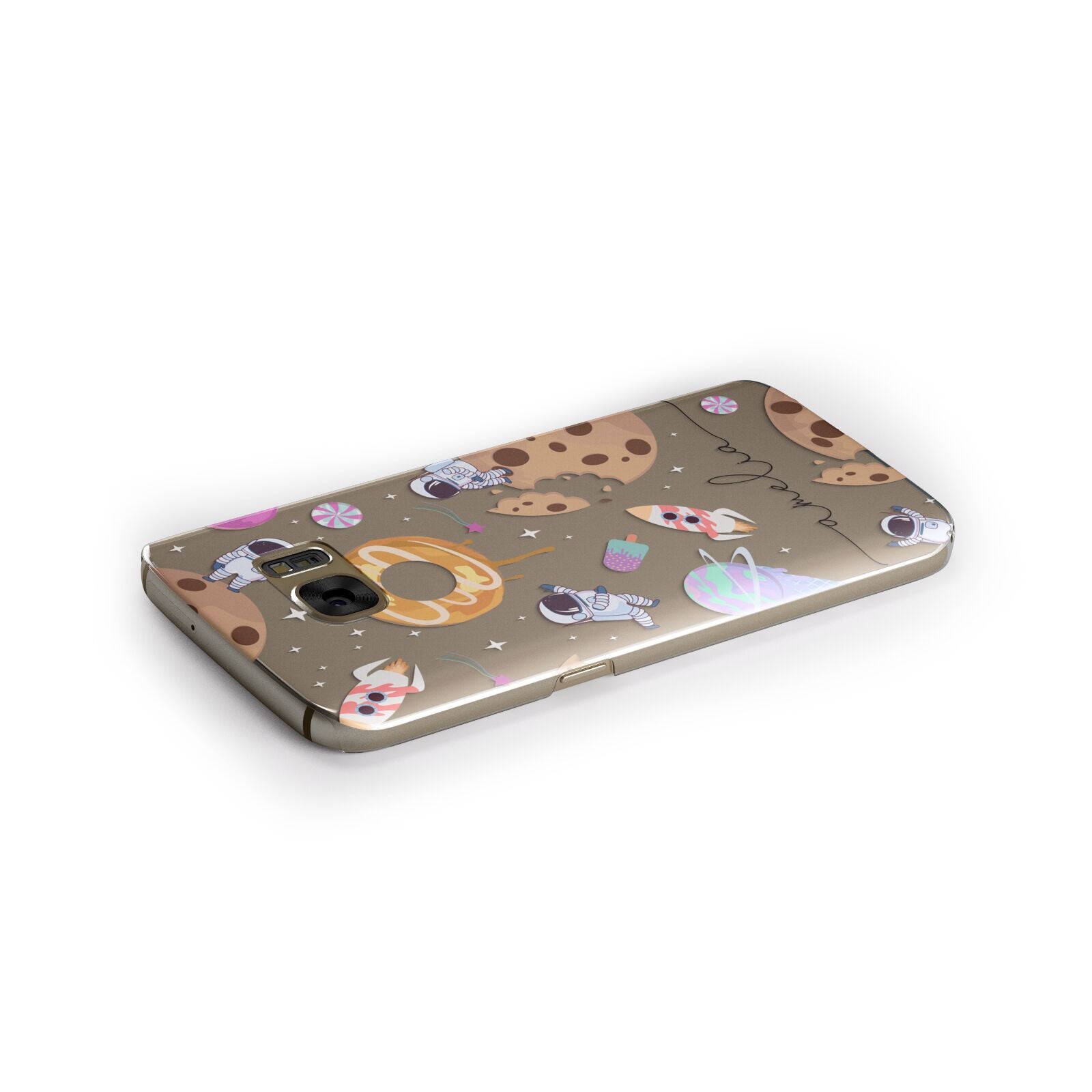 Candyland Galaxy Clear Personalised Samsung Galaxy Case Side Close Up