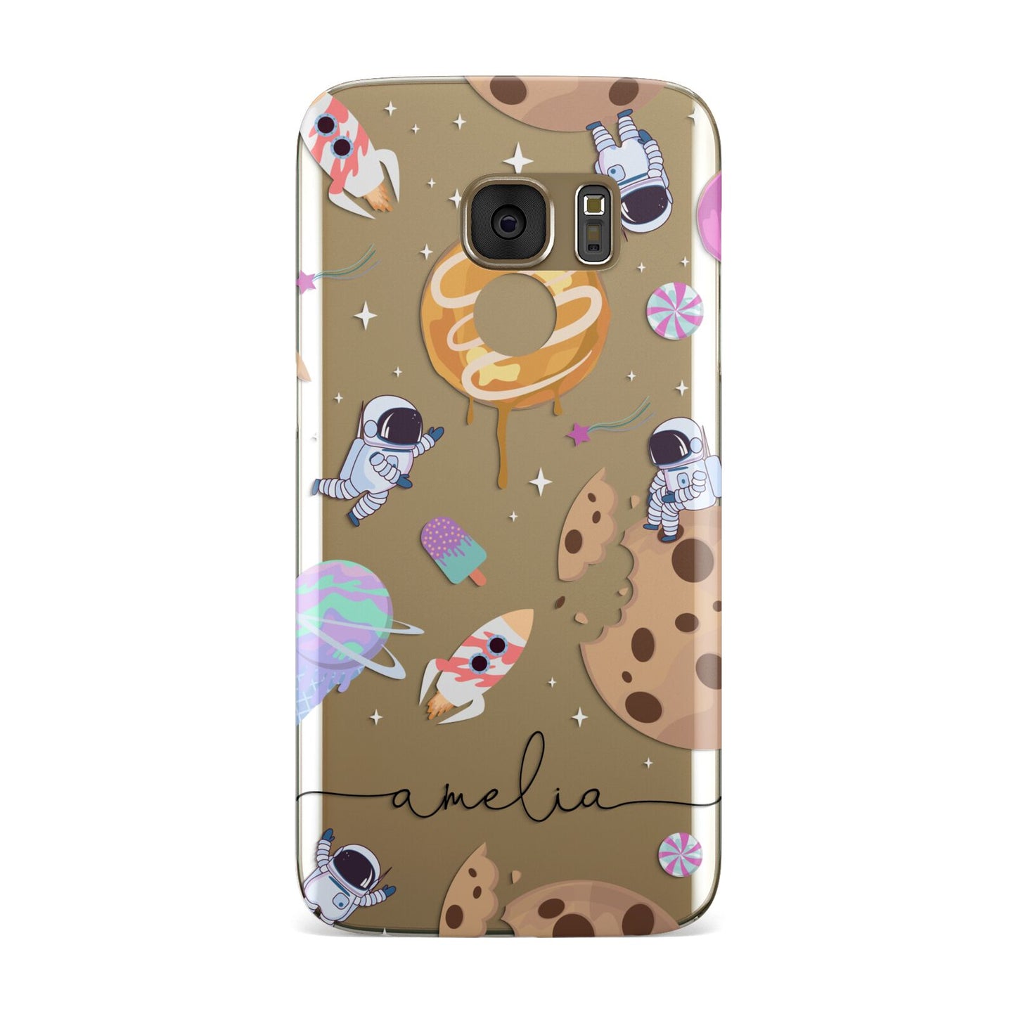 Candyland Galaxy Clear Personalised Samsung Galaxy Case