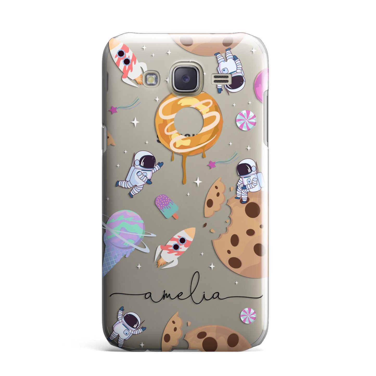 Candyland Galaxy Clear Personalised Samsung Galaxy J7 Case