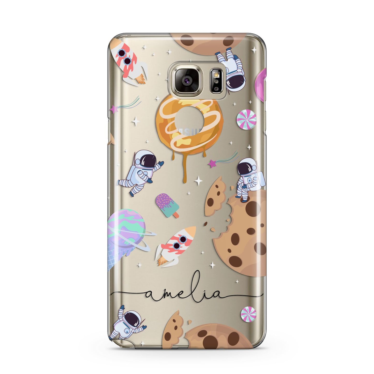 Candyland Galaxy Clear Personalised Samsung Galaxy Note 5 Case