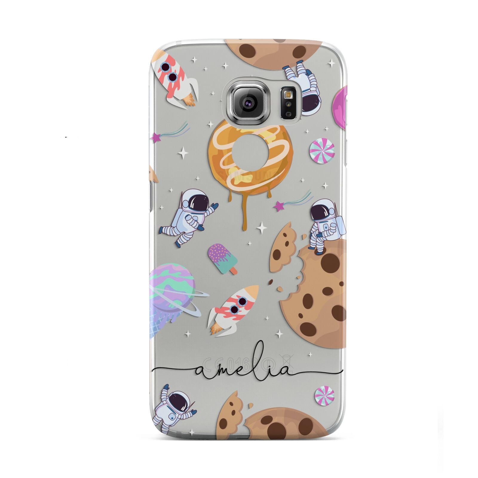 Candyland Galaxy Clear Personalised Samsung Galaxy S6 Case