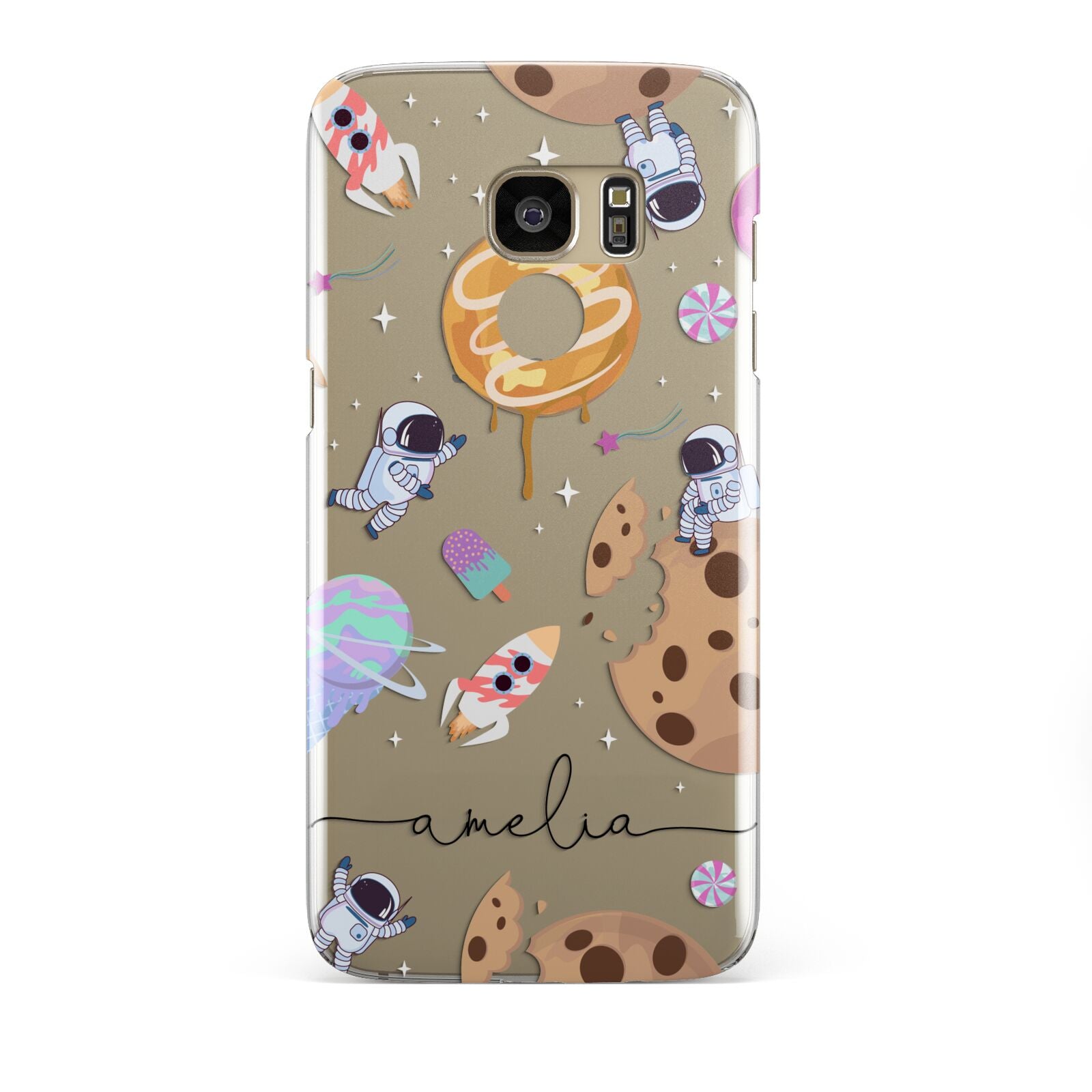 Candyland Galaxy Clear Personalised Samsung Galaxy S7 Edge Case