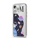 Candyland Galaxy Custom Initial iPhone 14 Pro Max Clear Tough Case Silver Angled Image