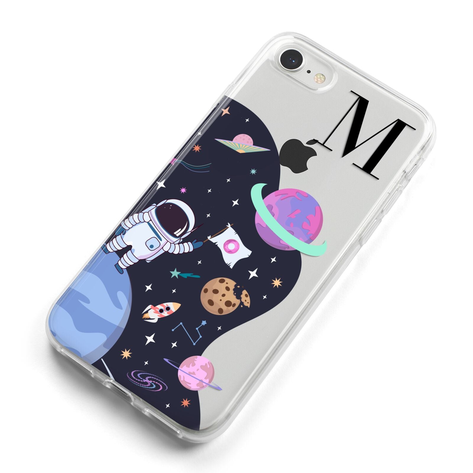 Candyland Galaxy Custom Initial iPhone 8 Bumper Case on Silver iPhone Alternative Image