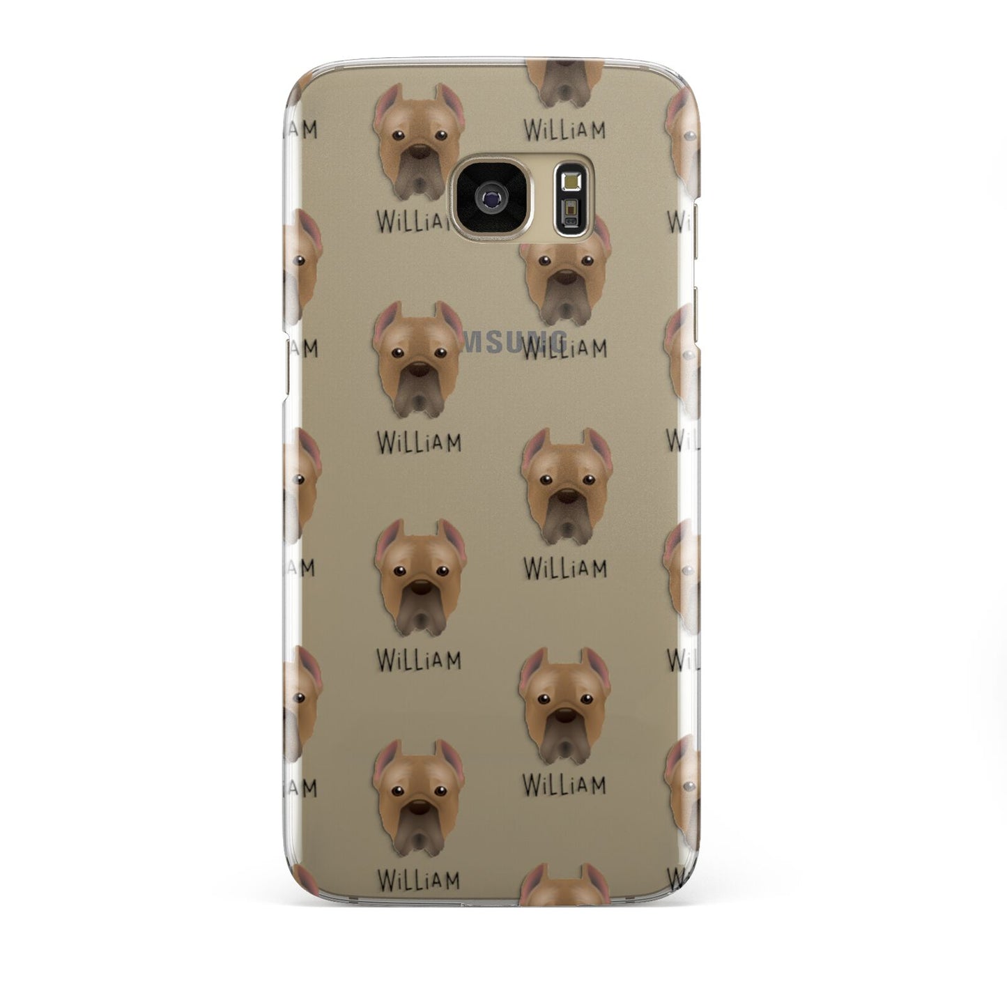 Cane Corso Italiano Icon with Name Samsung Galaxy S7 Edge Case