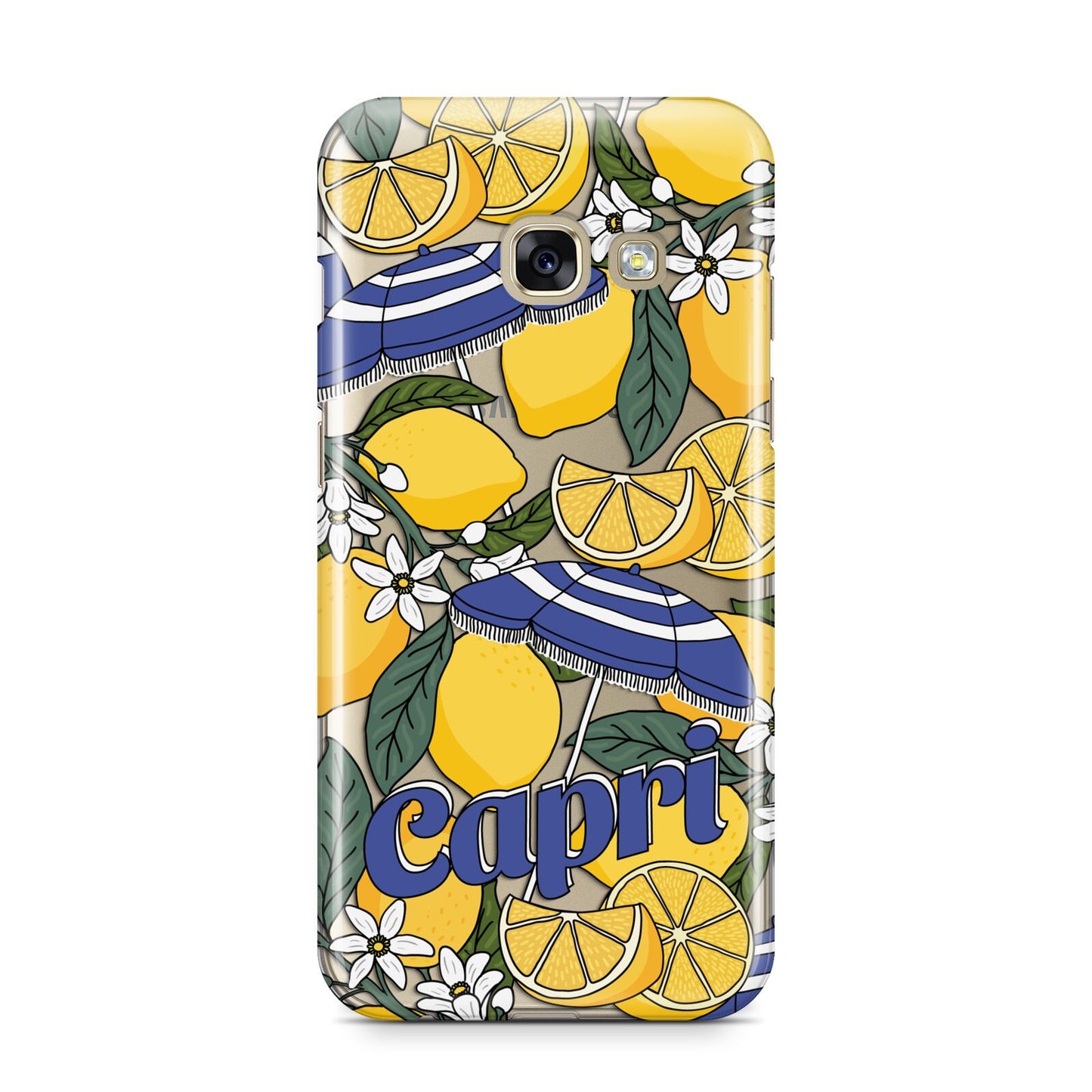 Capri Samsung Galaxy A3 2017 Case on gold phone