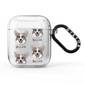 Cardigan Welsh Corgi Icon with Name AirPods Case