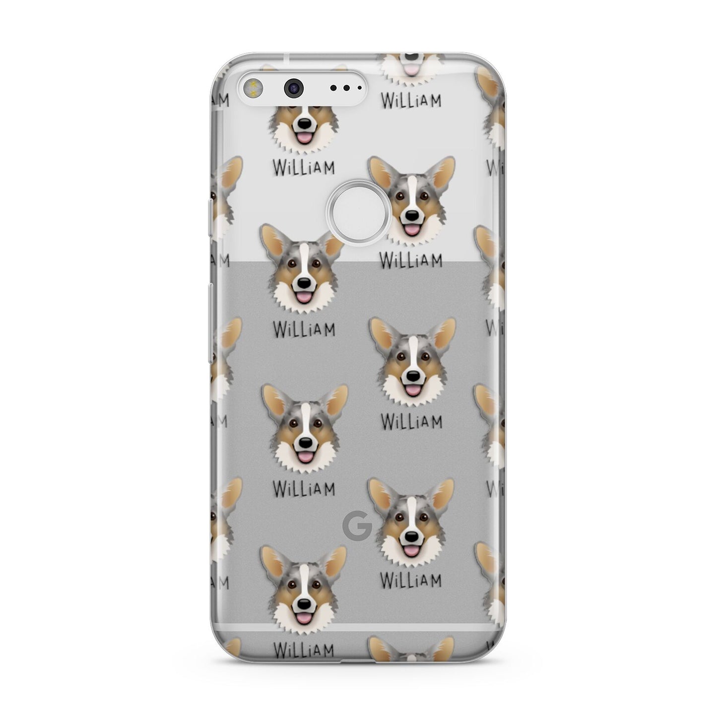 Cardigan Welsh Corgi Icon with Name Google Pixel Case