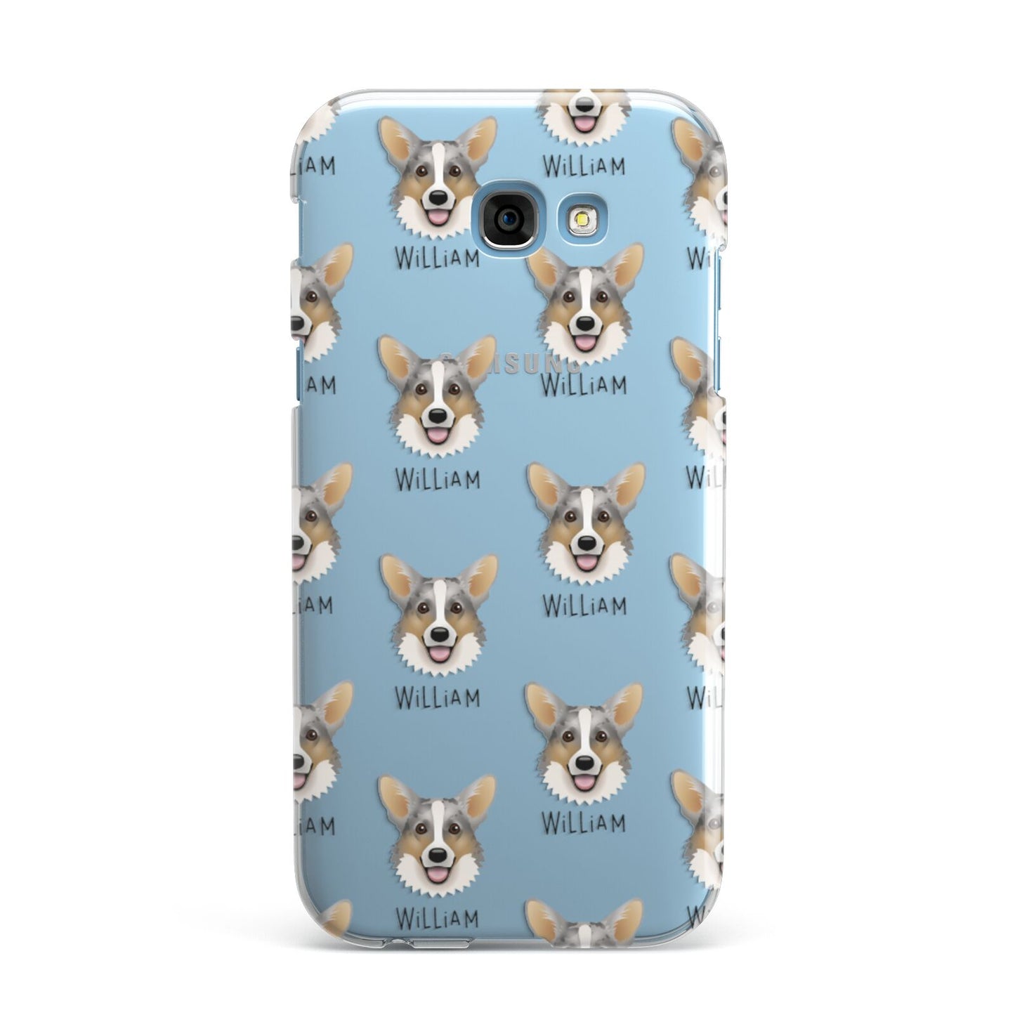 Cardigan Welsh Corgi Icon with Name Samsung Galaxy A7 2017 Case