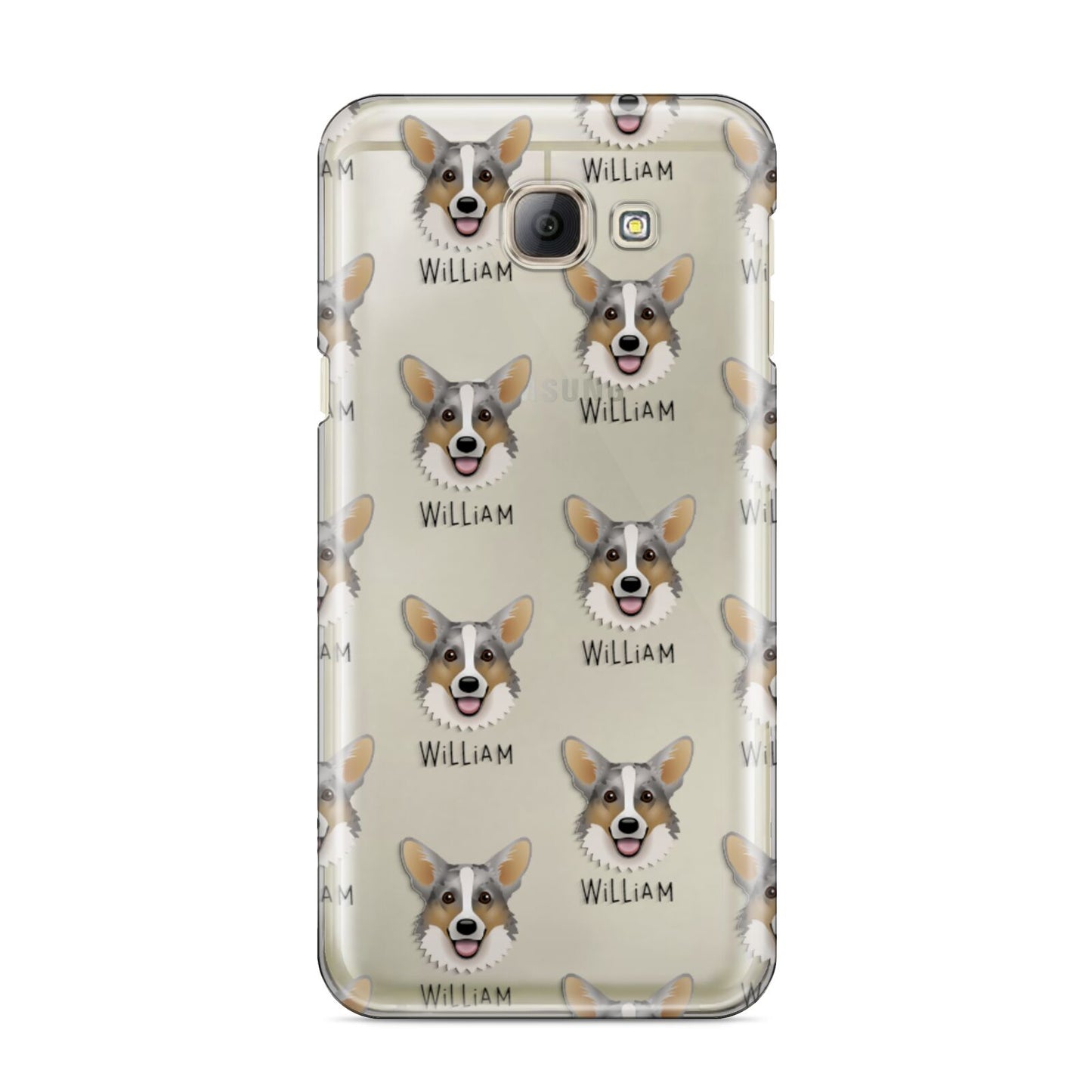 Cardigan Welsh Corgi Icon with Name Samsung Galaxy A8 2016 Case