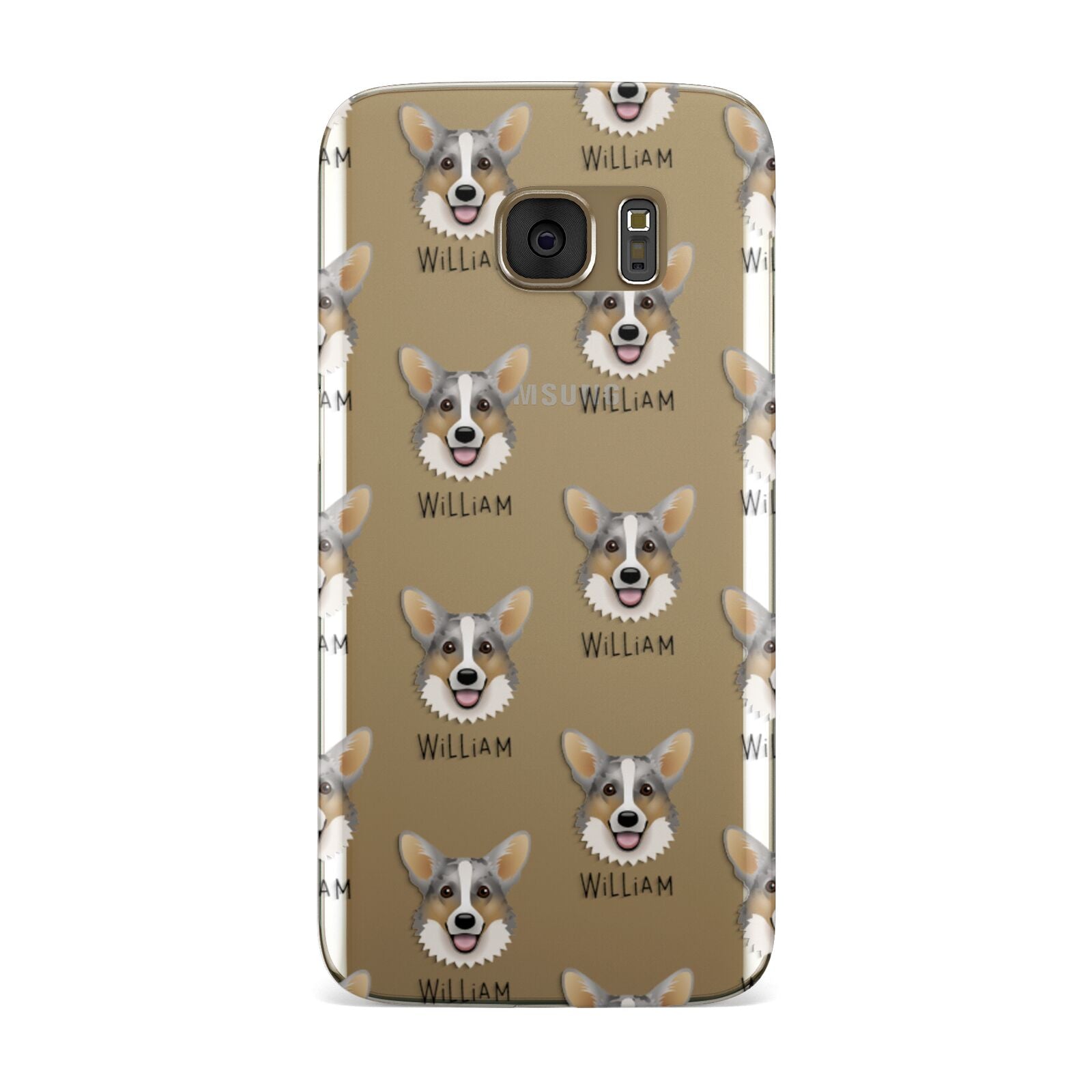 Cardigan Welsh Corgi Icon with Name Samsung Galaxy Case