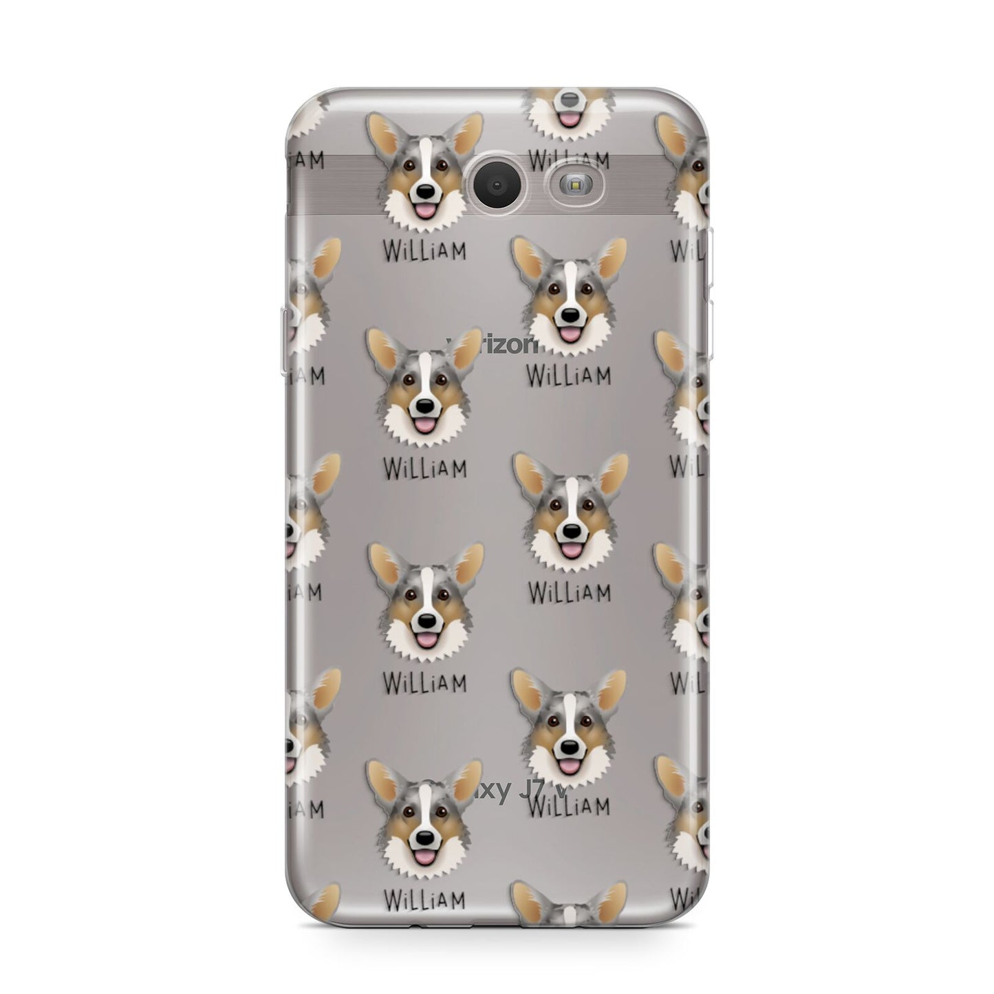 Cardigan Welsh Corgi Icon with Name Samsung Galaxy J7 2017 Case