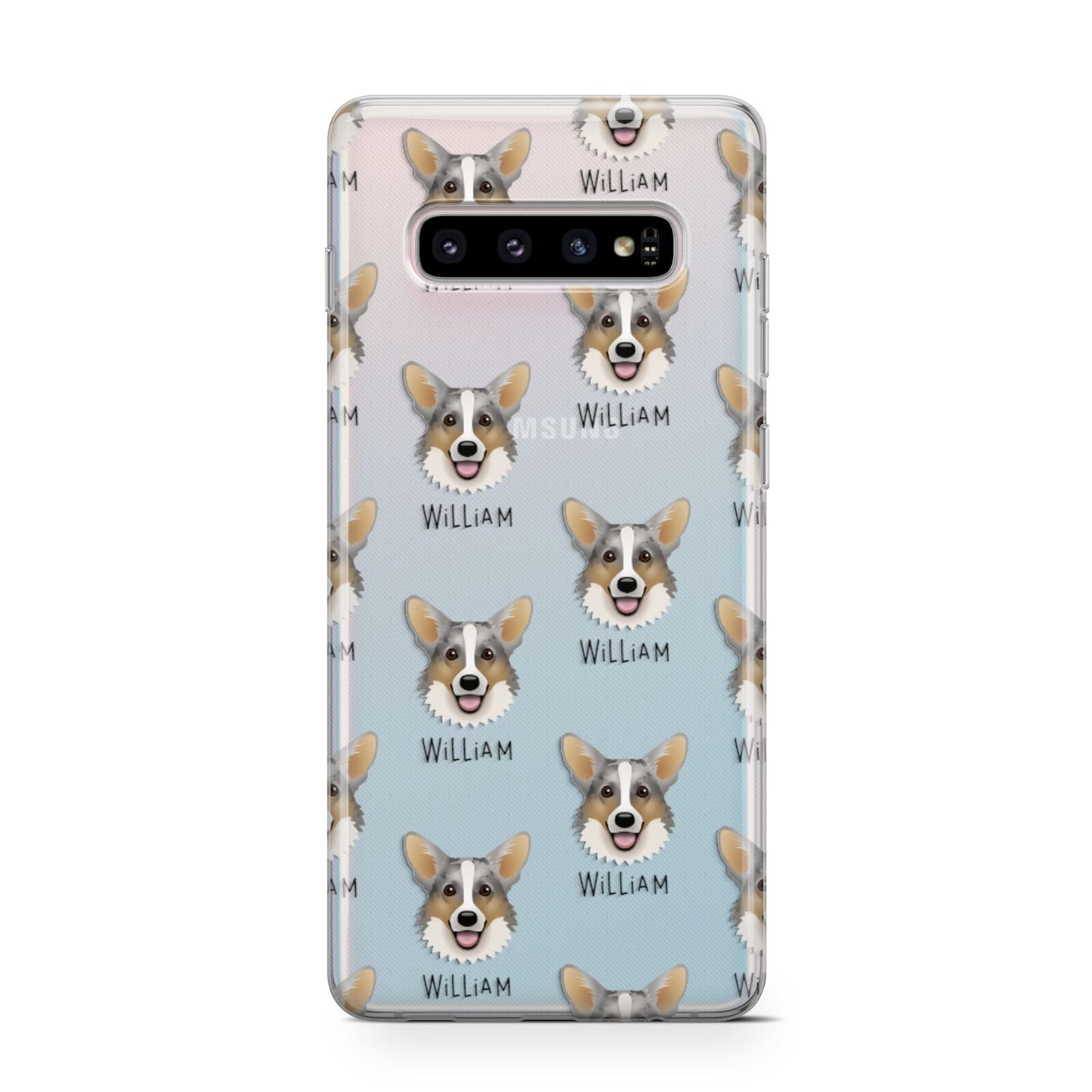 Cardigan Welsh Corgi Icon with Name Samsung Galaxy S10 Case