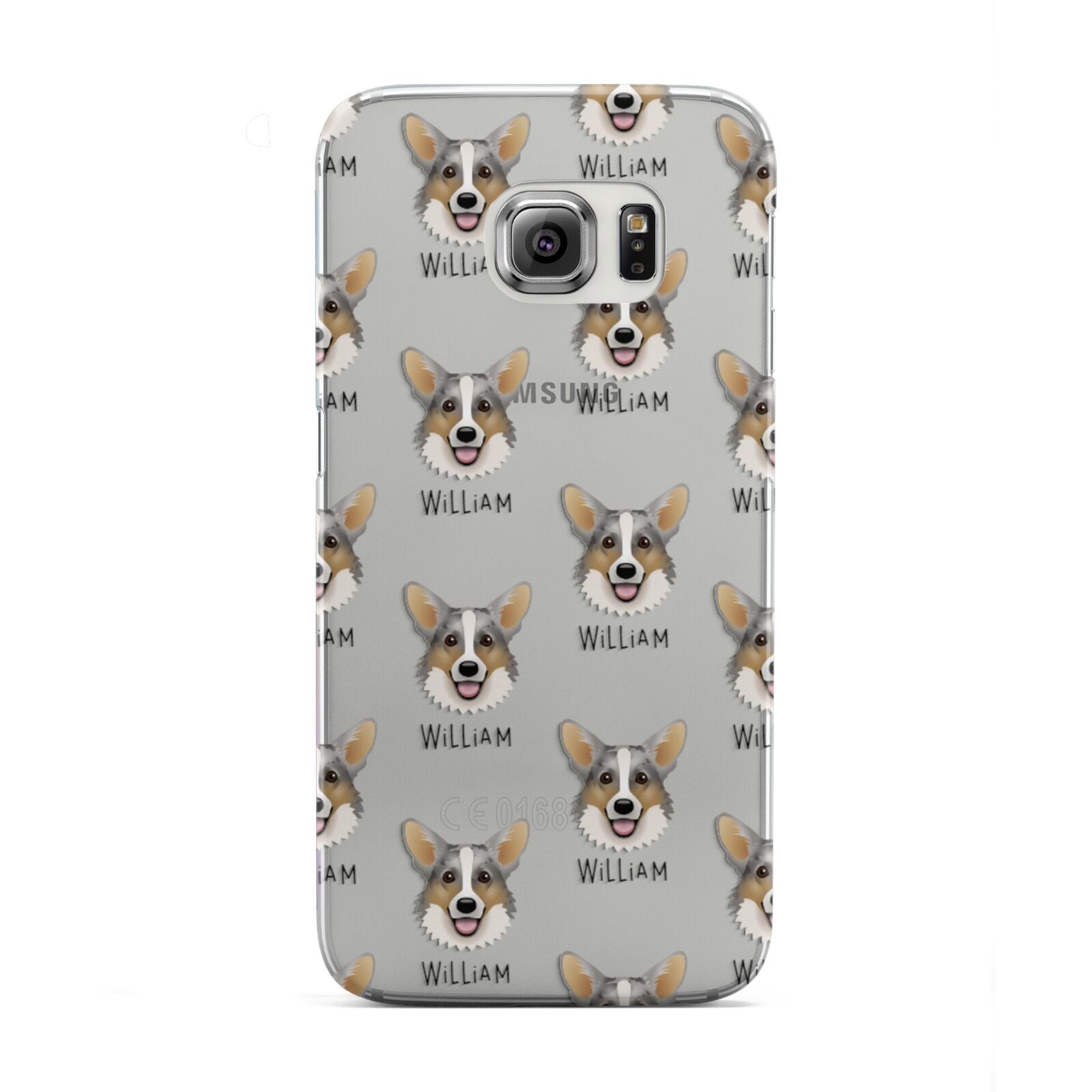 Cardigan Welsh Corgi Icon with Name Samsung Galaxy S6 Edge Case