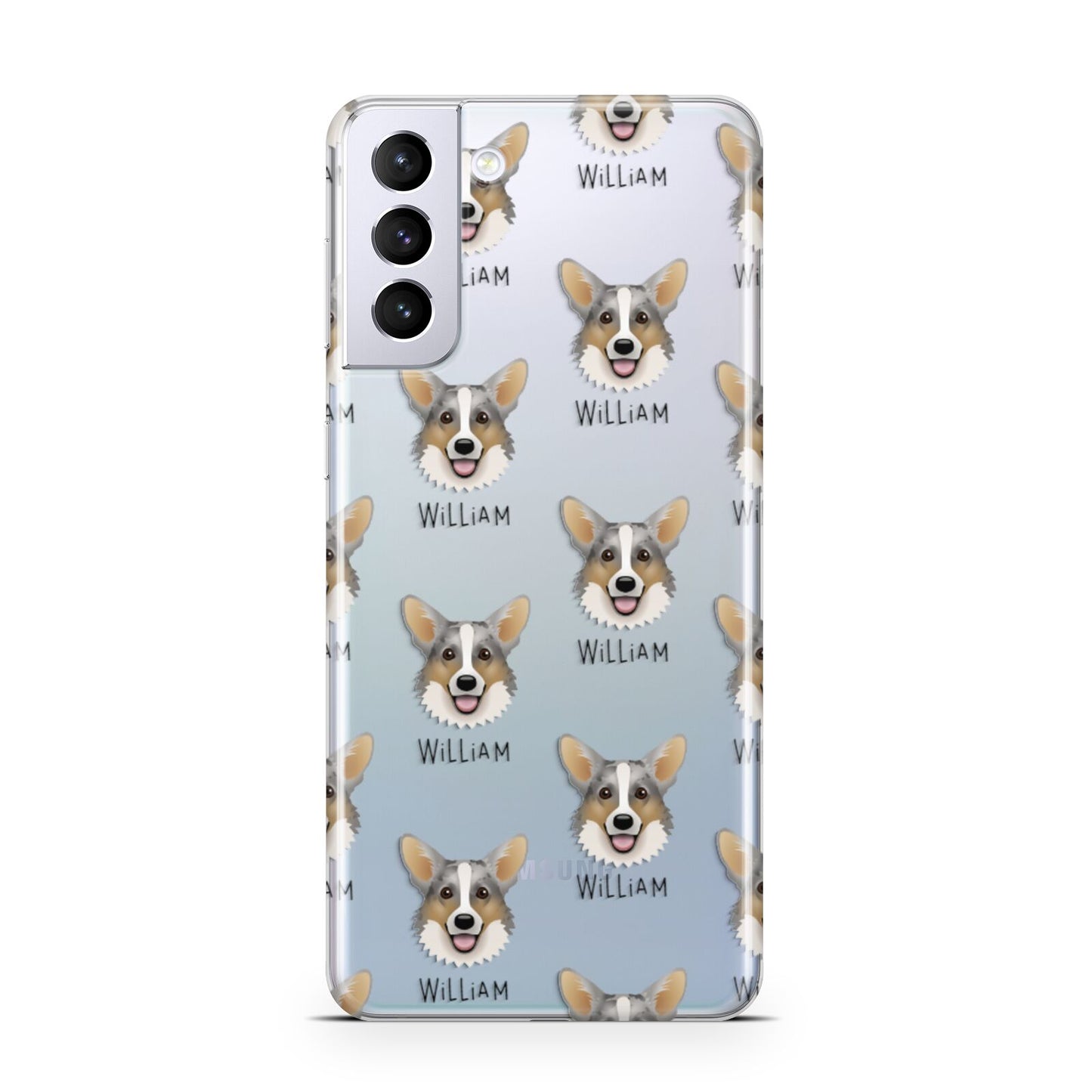 Cardigan Welsh Corgi Icon with Name Samsung S21 Plus Phone Case