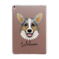 Cardigan Welsh Corgi Personalised Apple iPad Rose Gold Case