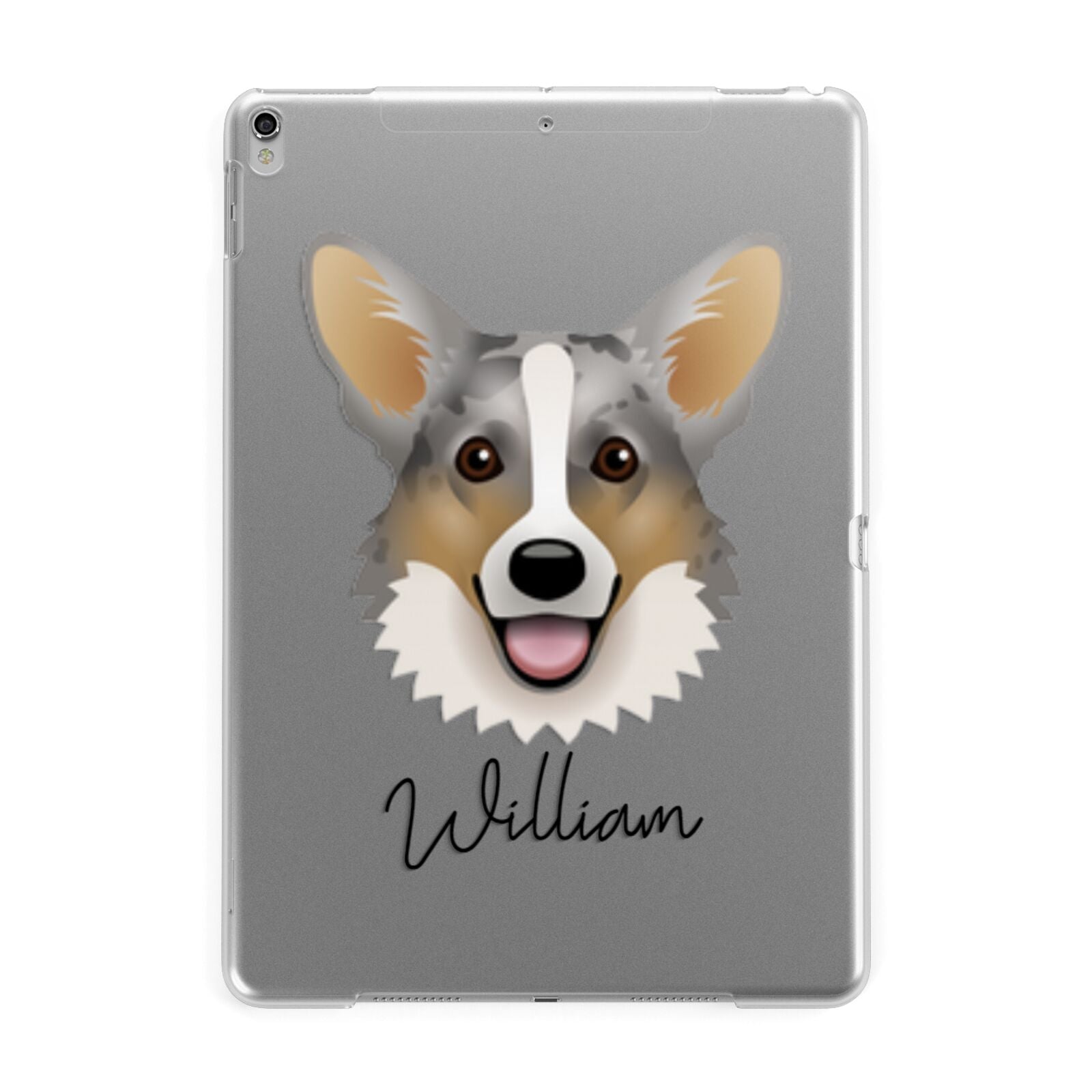 Cardigan Welsh Corgi Personalised Apple iPad Silver Case