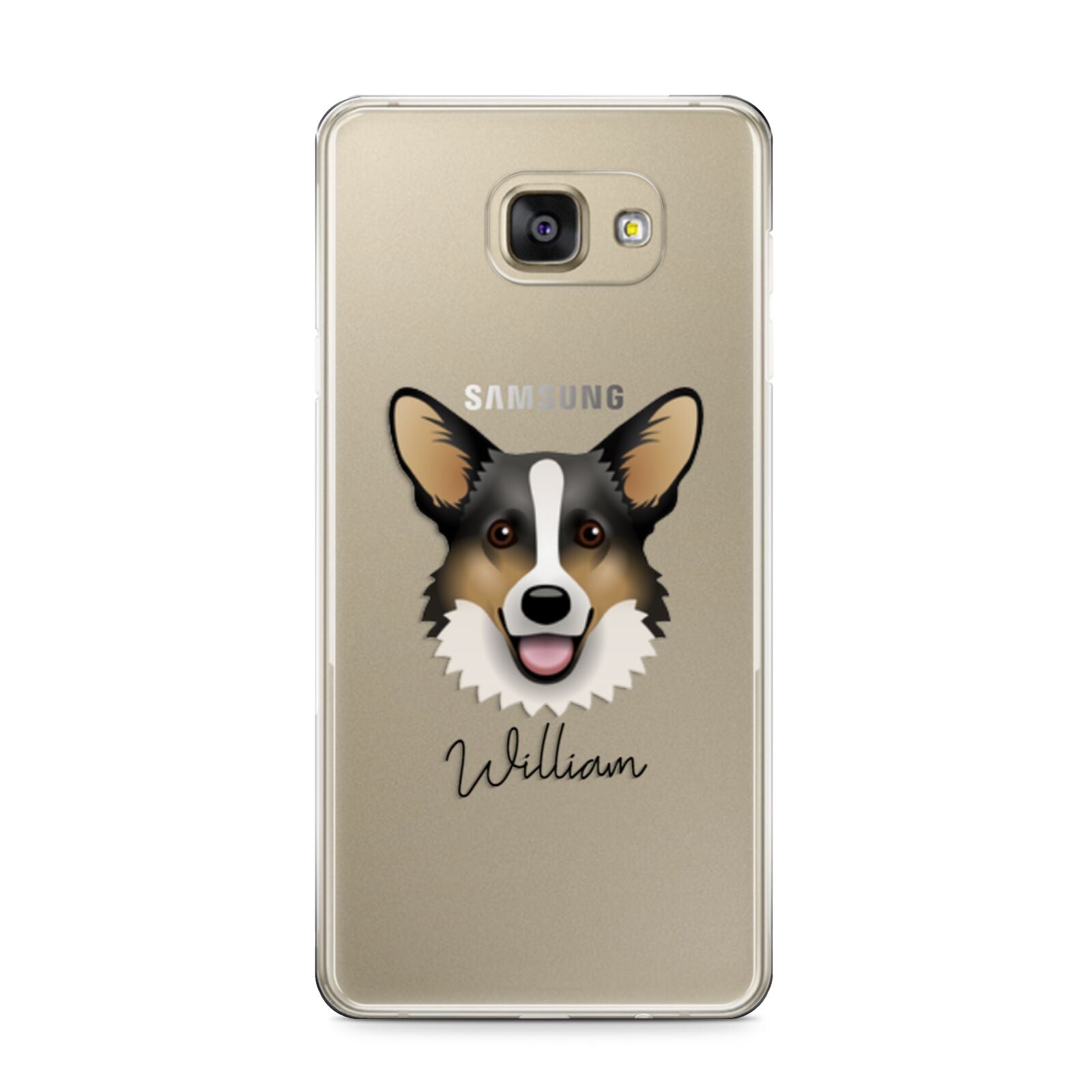 Cardigan Welsh Corgi Personalised Samsung Galaxy A9 2016 Case on gold phone