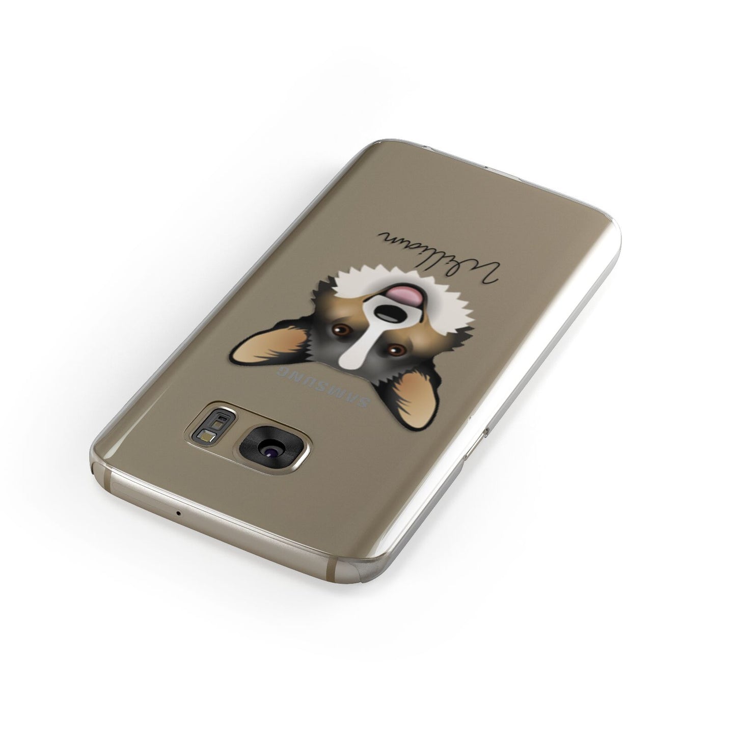 Cardigan Welsh Corgi Personalised Samsung Galaxy Case Front Close Up