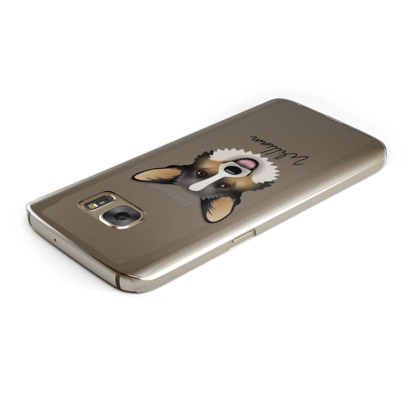 Cardigan Welsh Corgi Personalised Samsung Galaxy Case Top Cutout
