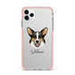 Cardigan Welsh Corgi Personalised iPhone 11 Pro Max Impact Pink Edge Case