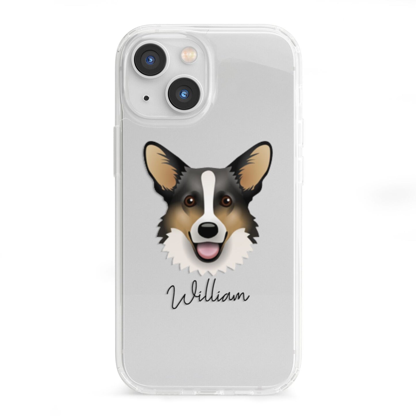 Cardigan Welsh Corgi Personalised iPhone 13 Mini Clear Bumper Case