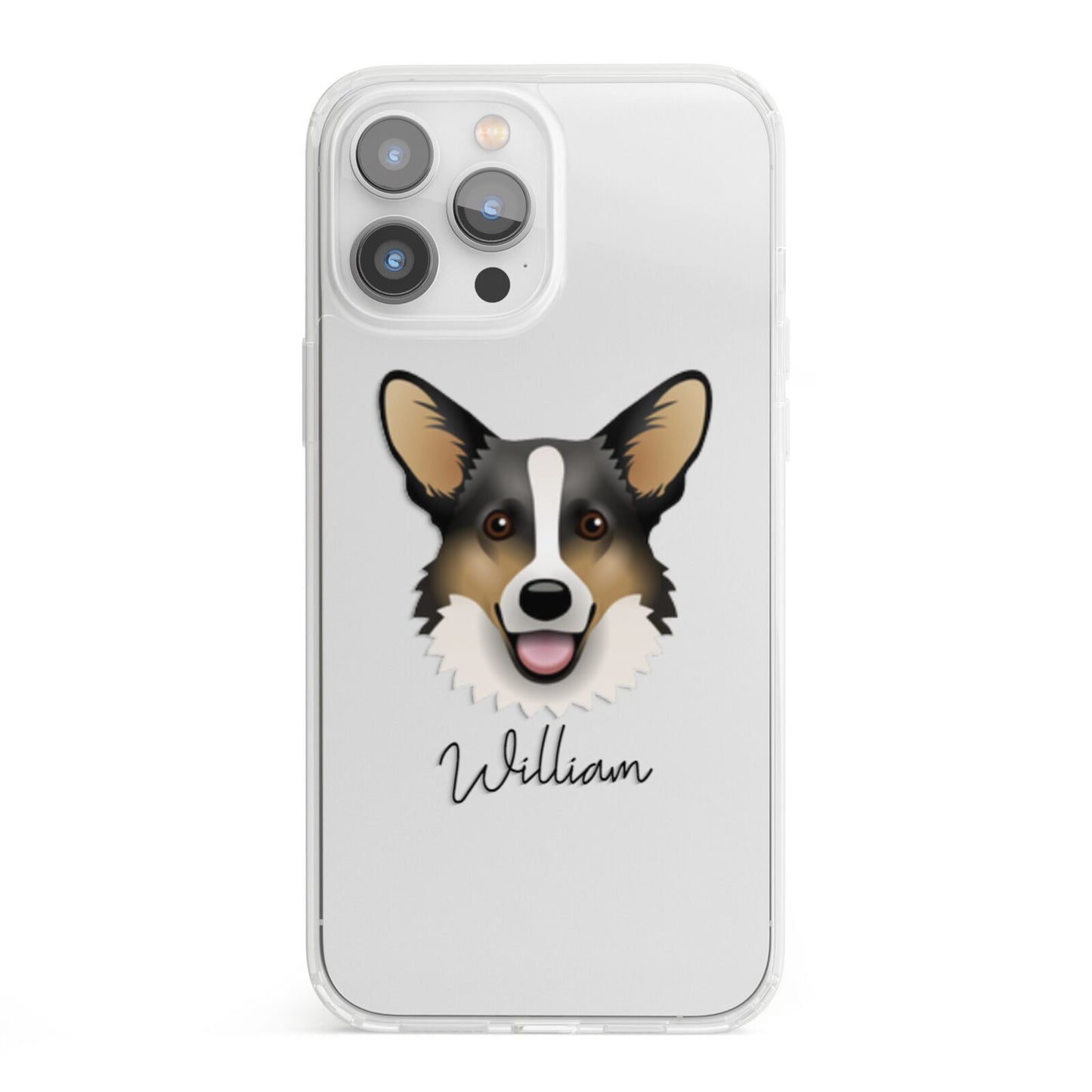 Cardigan Welsh Corgi Personalised iPhone 13 Pro Max Clear Bumper Case