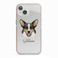 Cardigan Welsh Corgi Personalised iPhone 13 TPU Impact Case with Pink Edges