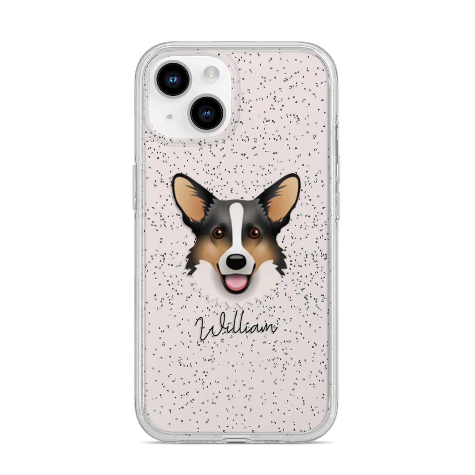 Cardigan Welsh Corgi Personalised iPhone 14 Glitter Tough Case Starlight