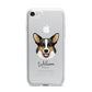 Cardigan Welsh Corgi Personalised iPhone 7 Bumper Case on Silver iPhone