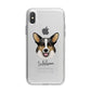 Cardigan Welsh Corgi Personalised iPhone X Bumper Case on Silver iPhone Alternative Image 1