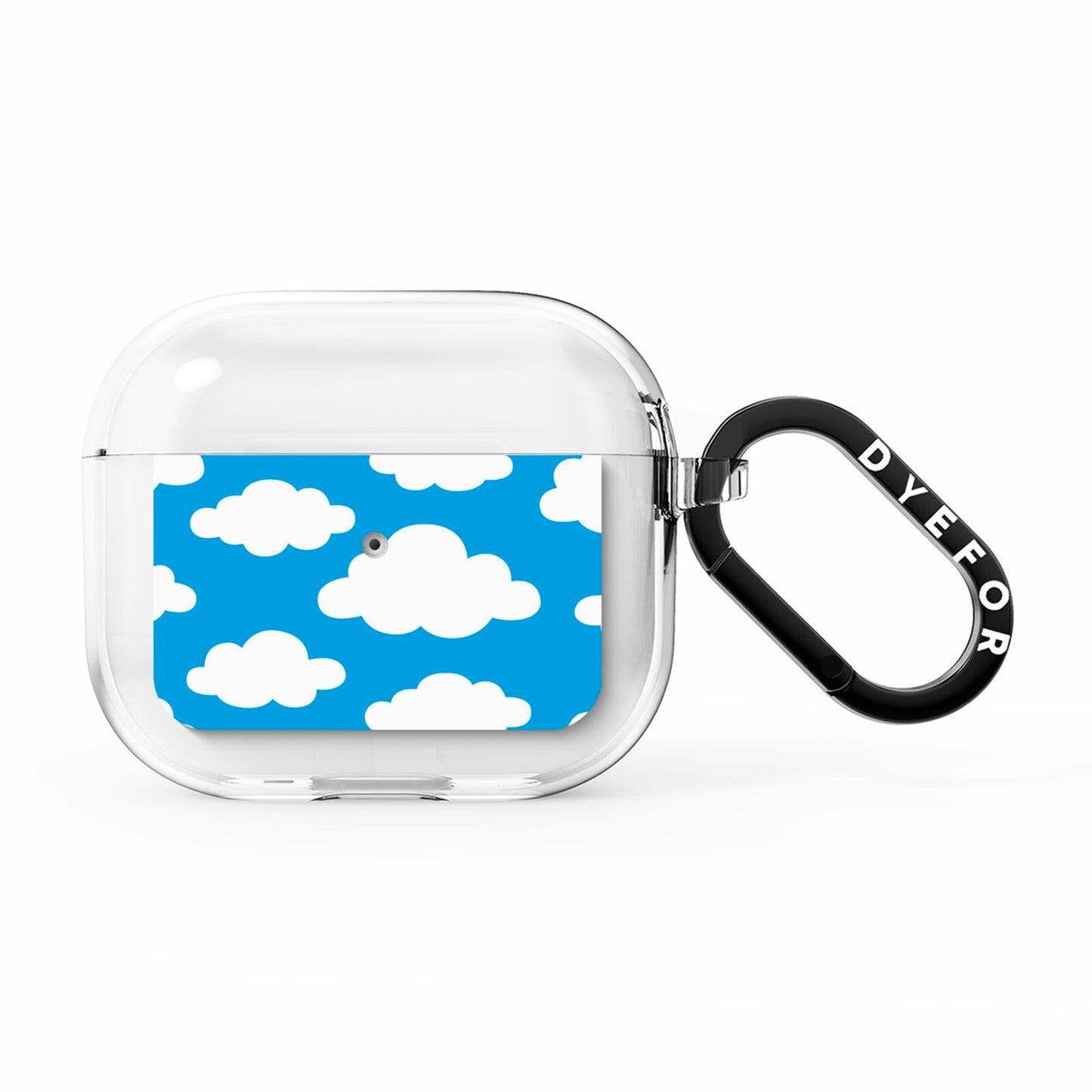 Cartoon Clouds and Blue Sky AirPods Clear Case 3rd Gen