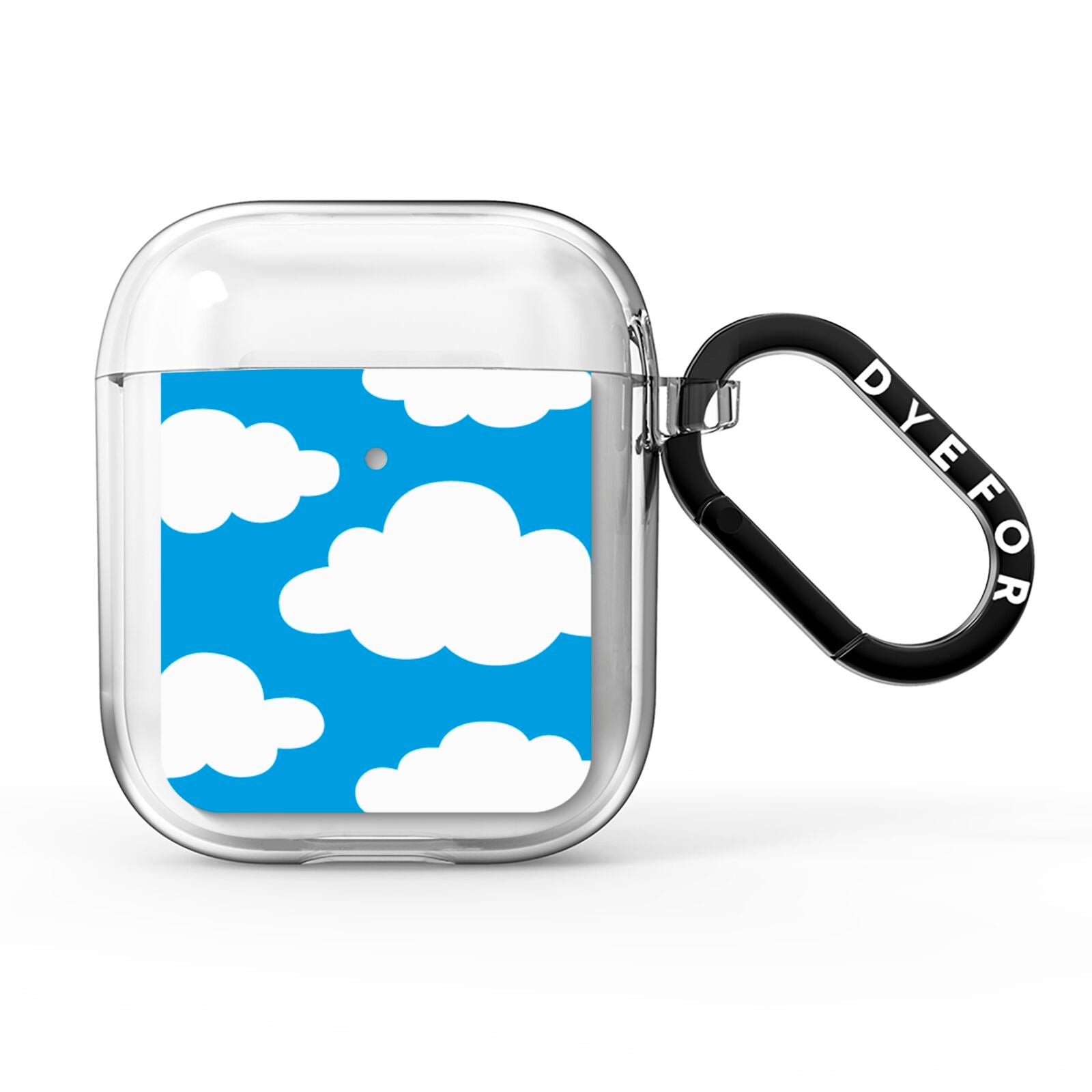 Cartoon Clouds and Blue Sky AirPods Clear Case