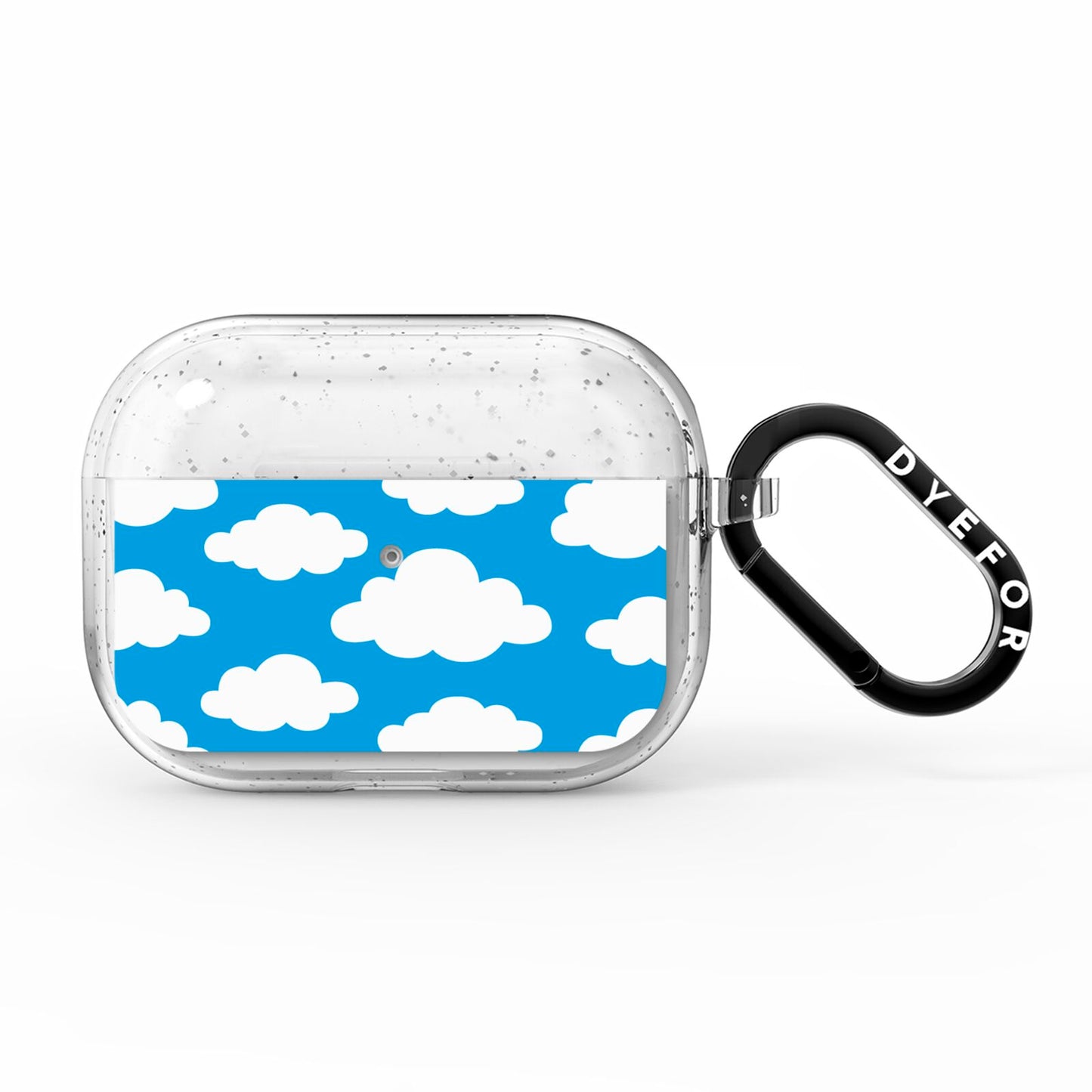 Cartoon Clouds and Blue Sky AirPods Pro Glitter Case