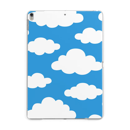 Cartoon Clouds and Blue Sky Apple iPad Silver Case