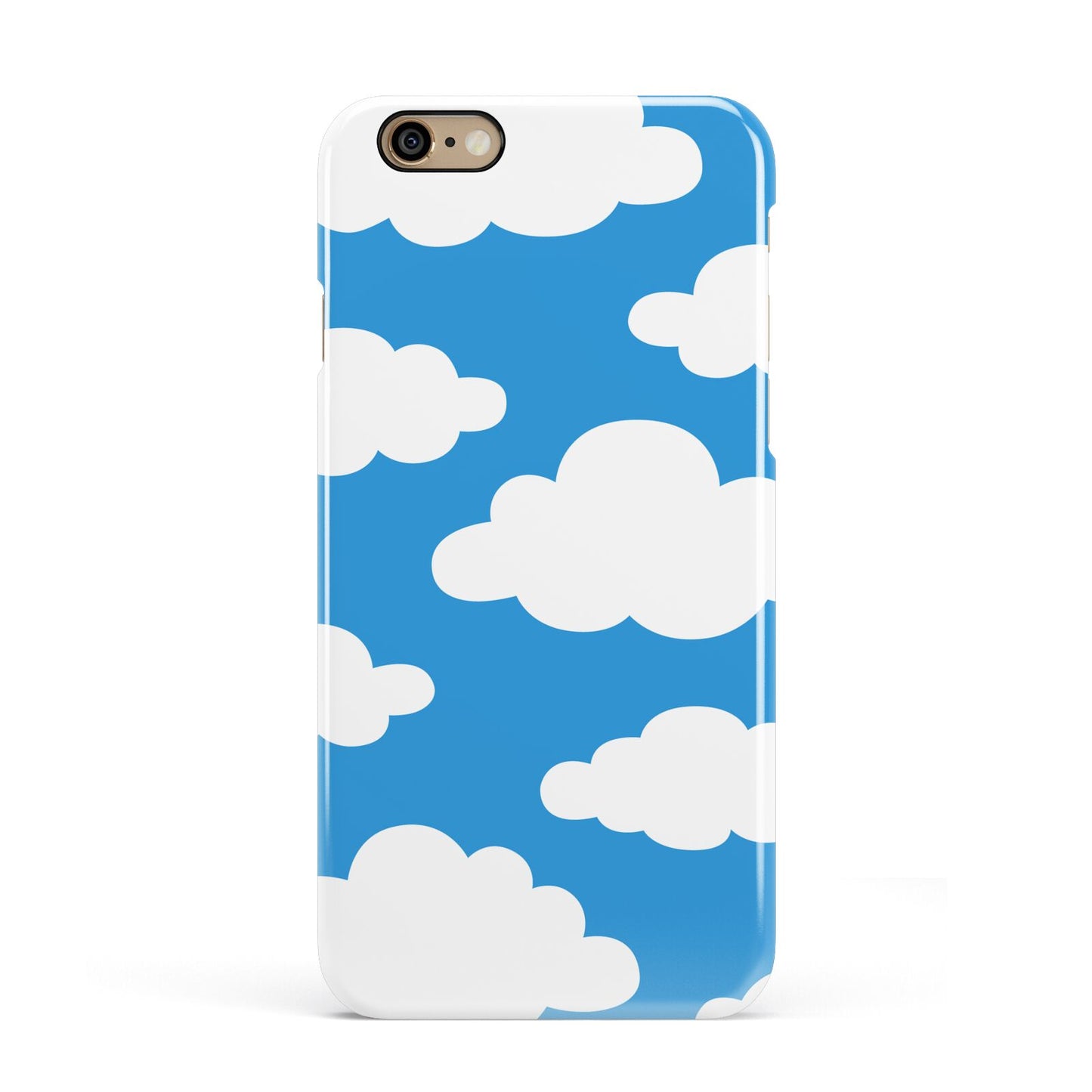 Cartoon Clouds and Blue Sky Apple iPhone 6 3D Snap Case