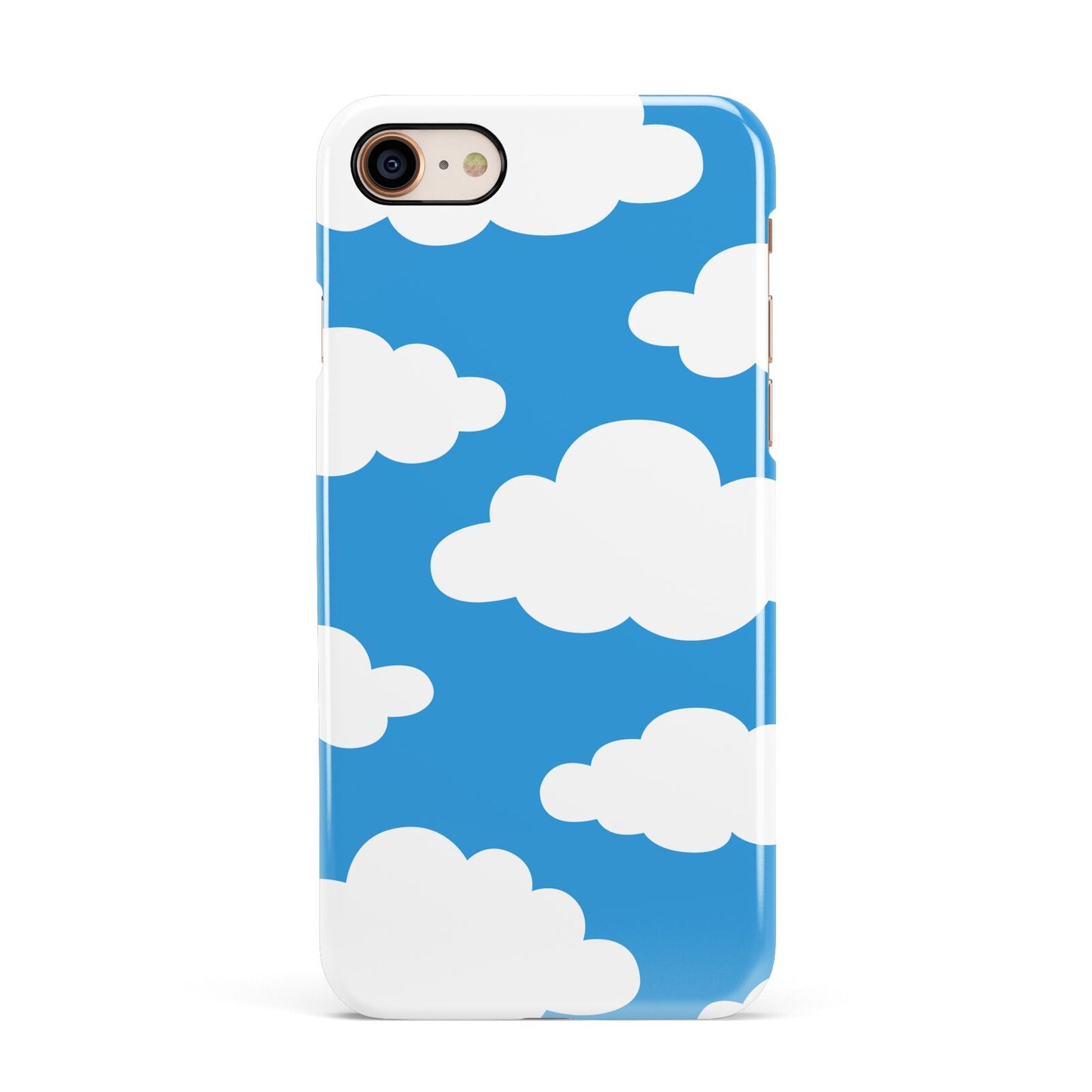 Cartoon Clouds and Blue Sky Apple iPhone 7 8 3D Snap Case