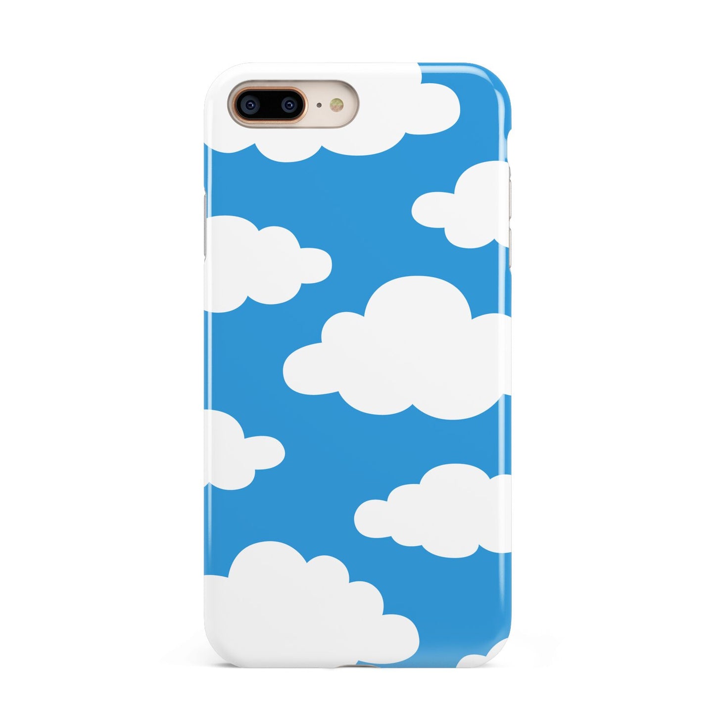 Cartoon Clouds and Blue Sky Apple iPhone 7 8 Plus 3D Tough Case