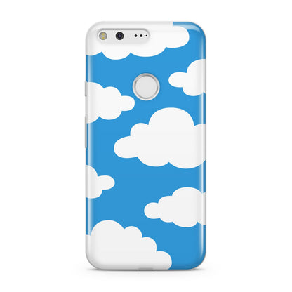 Cartoon Clouds and Blue Sky Google Pixel Case