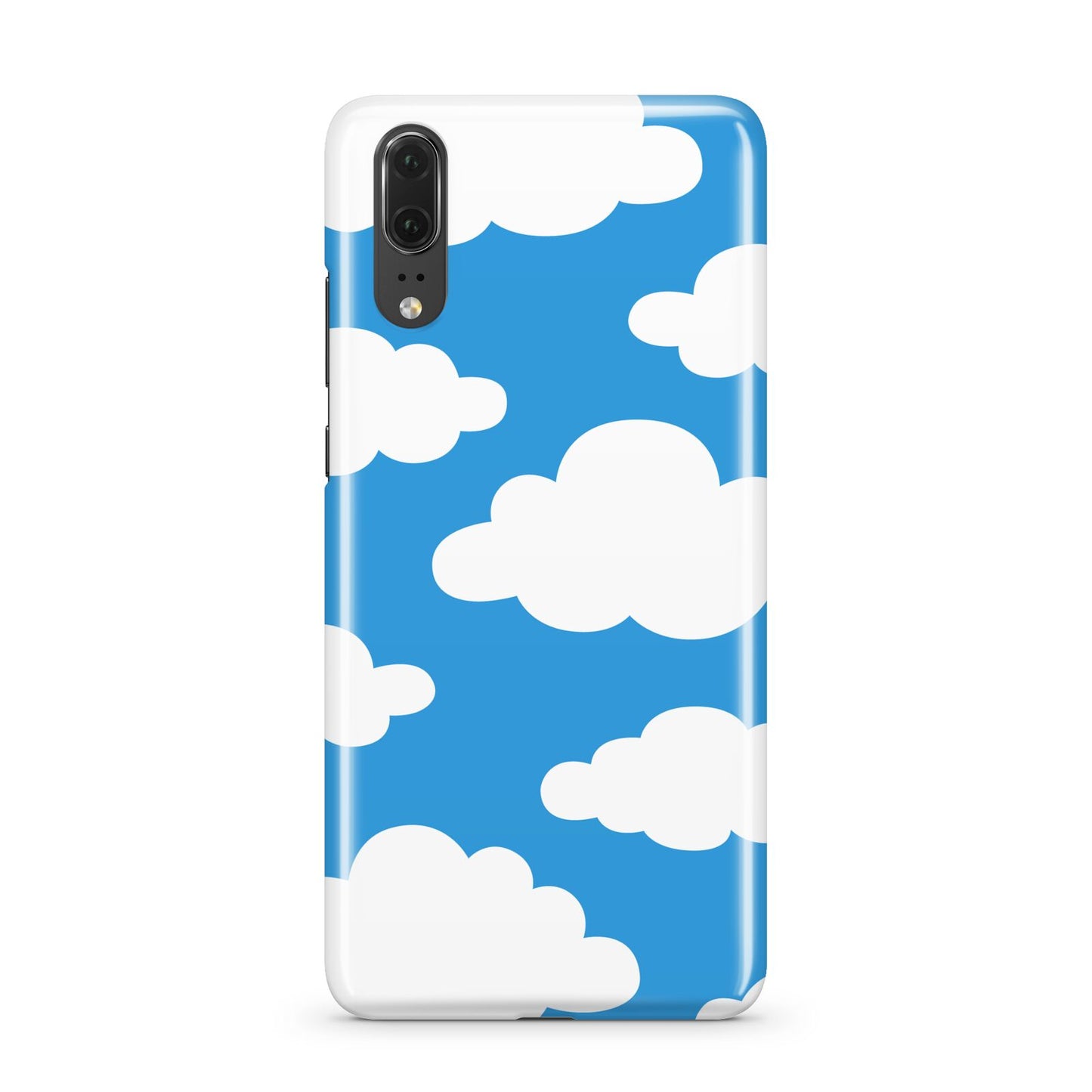 Cartoon Clouds and Blue Sky Huawei P20 Phone Case