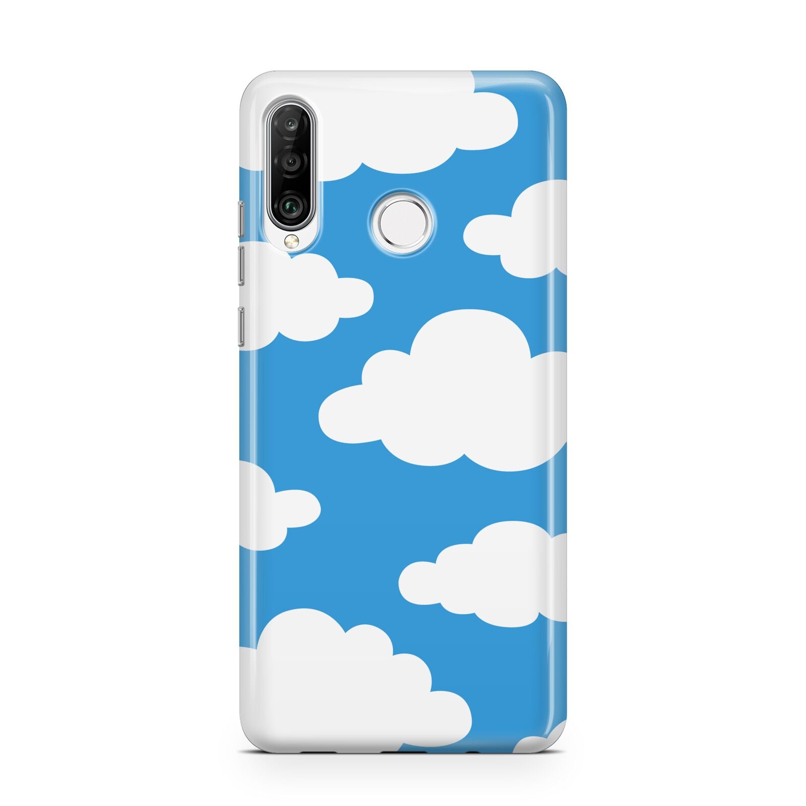 Cartoon Clouds and Blue Sky Huawei P30 Lite Phone Case