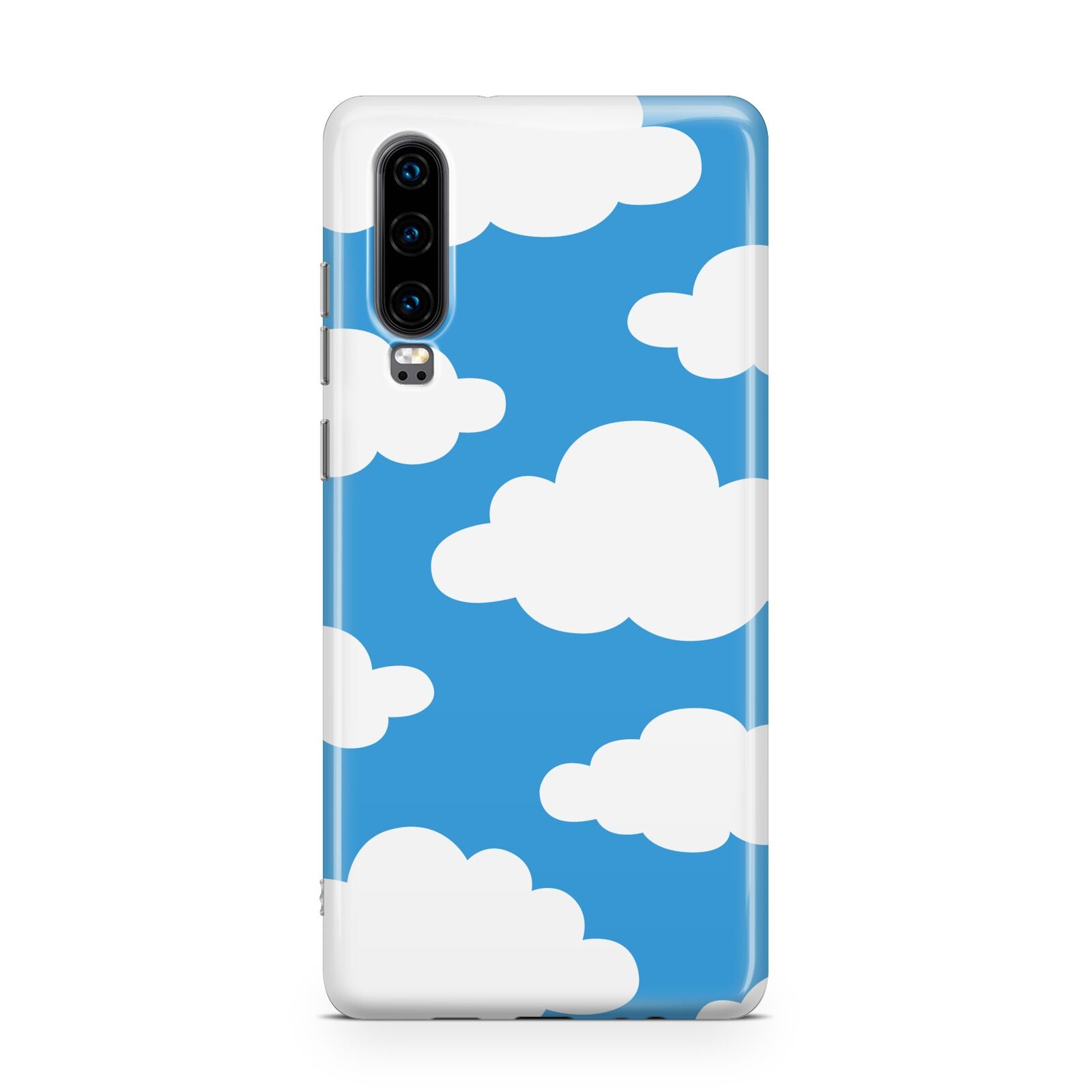 Cartoon Clouds and Blue Sky Huawei P30 Phone Case